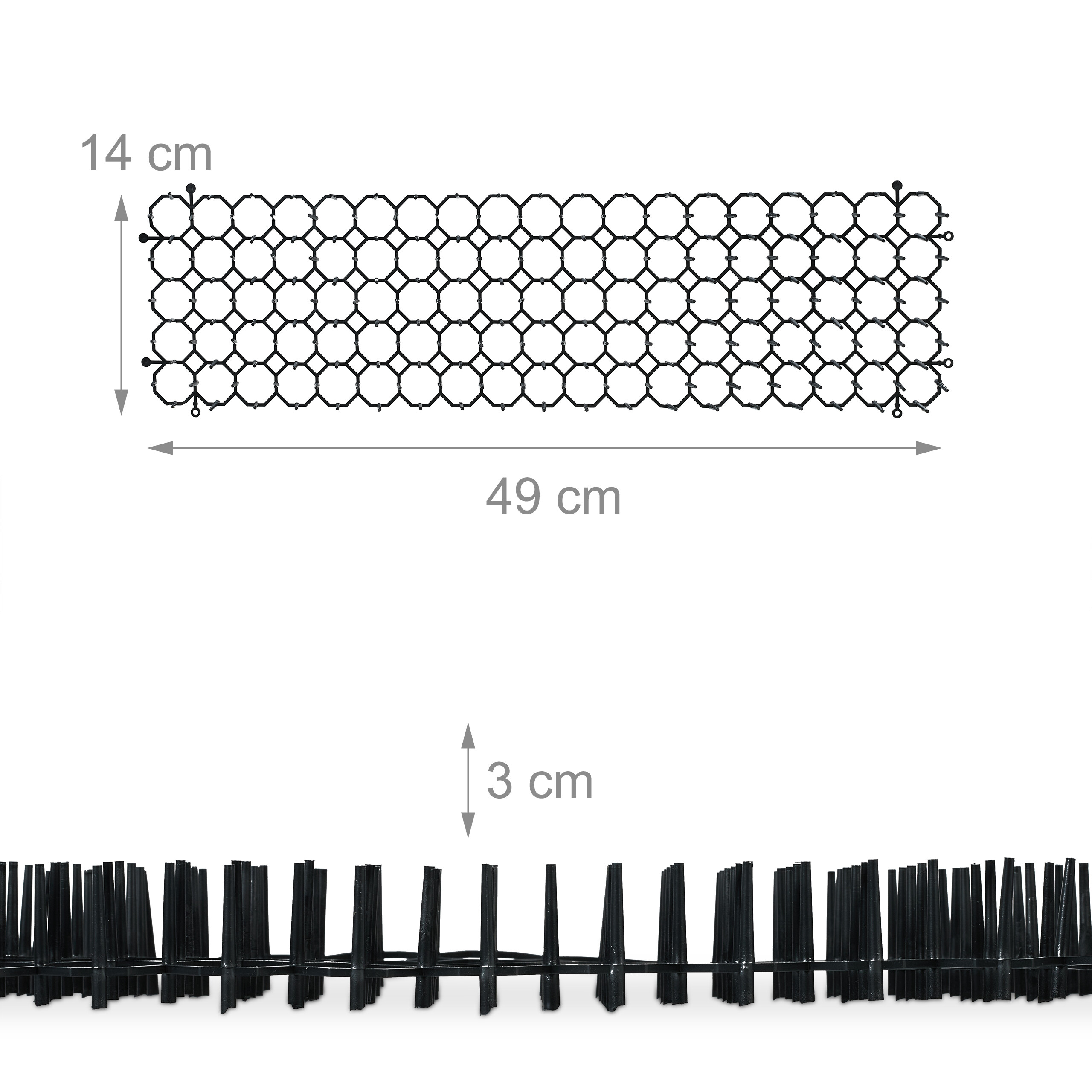20 Stück Dornengitter Gegen Katzen & Hunde - 40x20 Cm, Schwarz, Aus Kunststoff, Ideal Zum Schutz Von Garten, Beeten & Möbeln