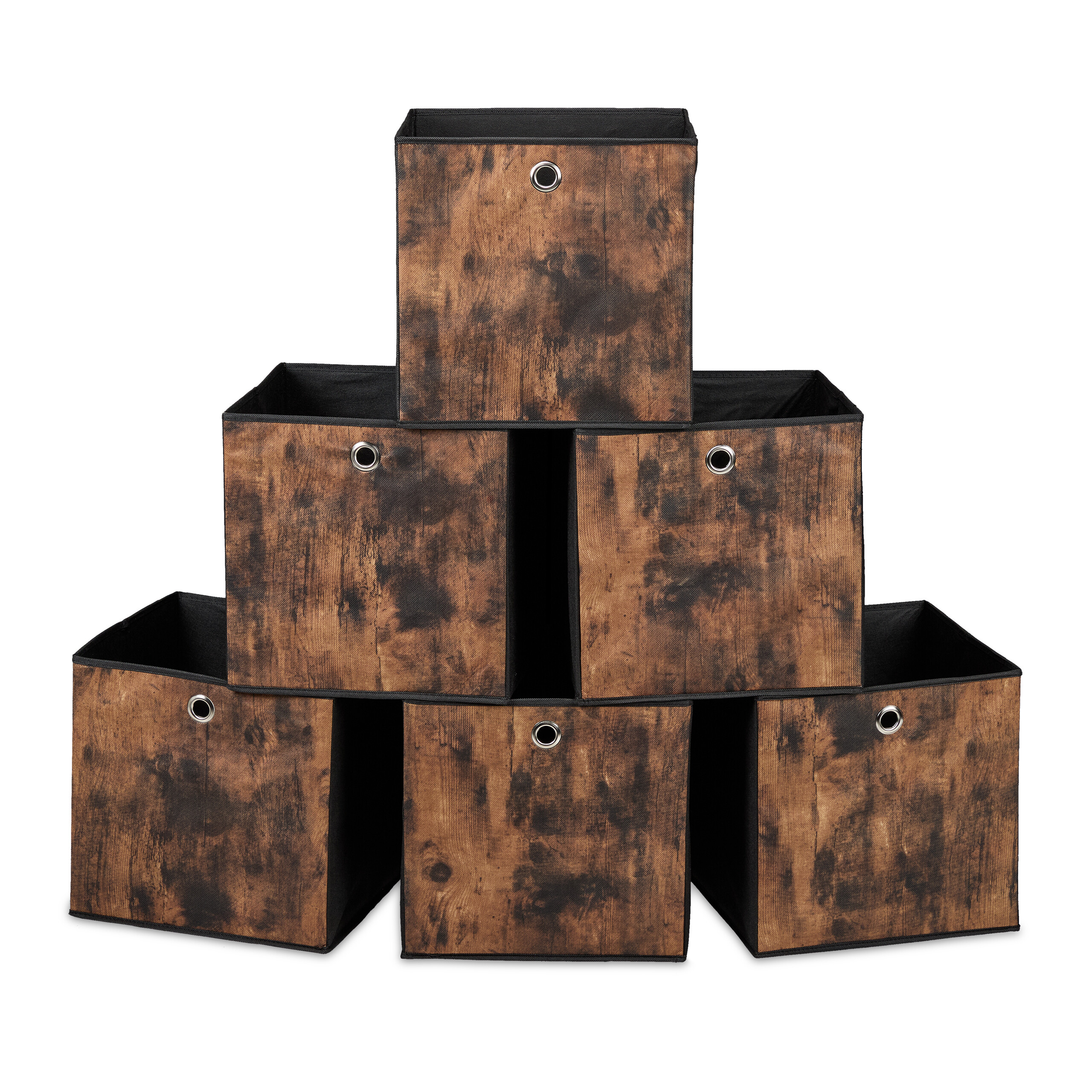 Aufbewahrungsbox Ordnungsbox Faltbox Stoffkiste Regalbox Einschubkorb 6er Set - Bild 4 von 11