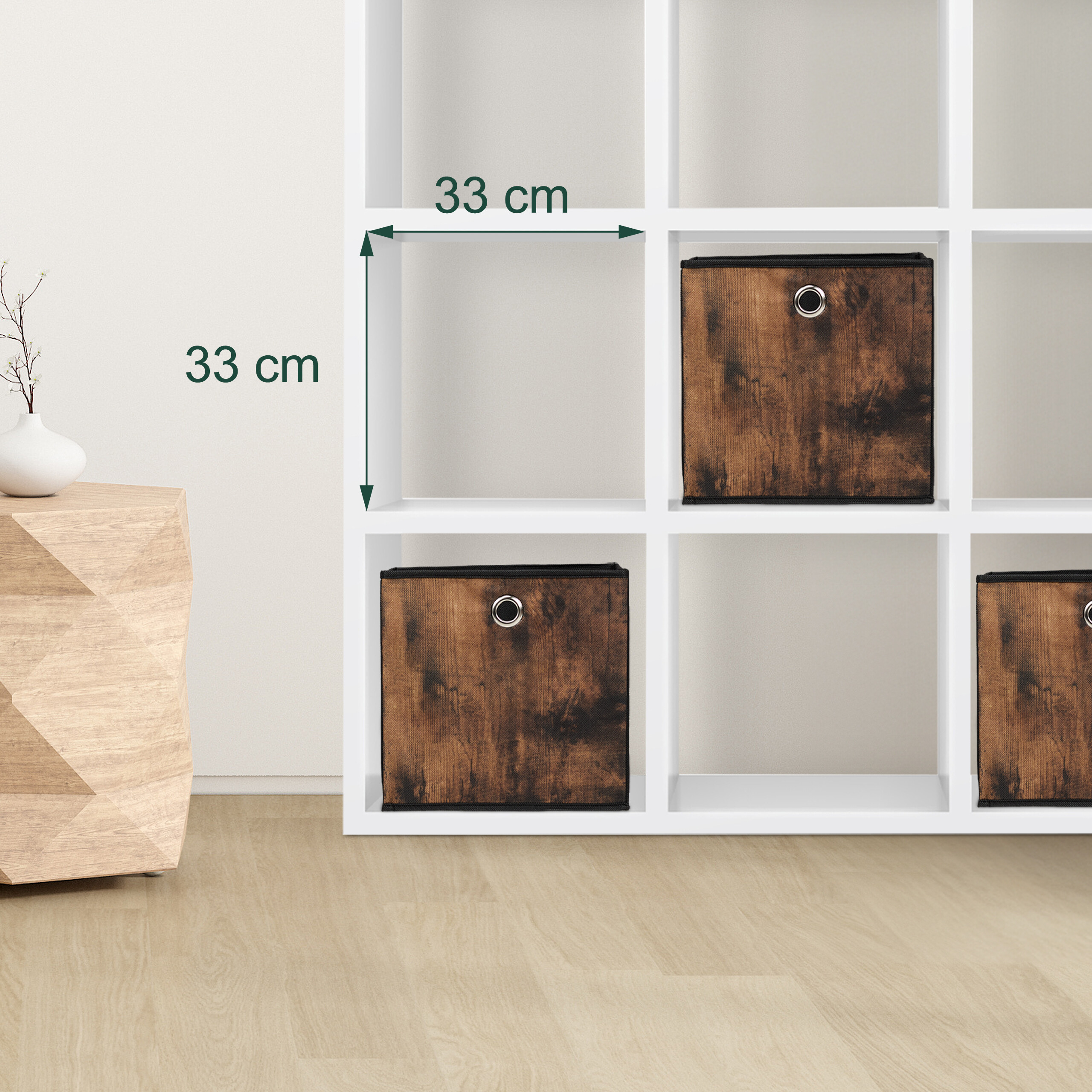 Aufbewahrungsbox Ordnungsbox Faltbox Stoffkiste Regalbox Einschubkorb 6er Set - Bild 8 von 11