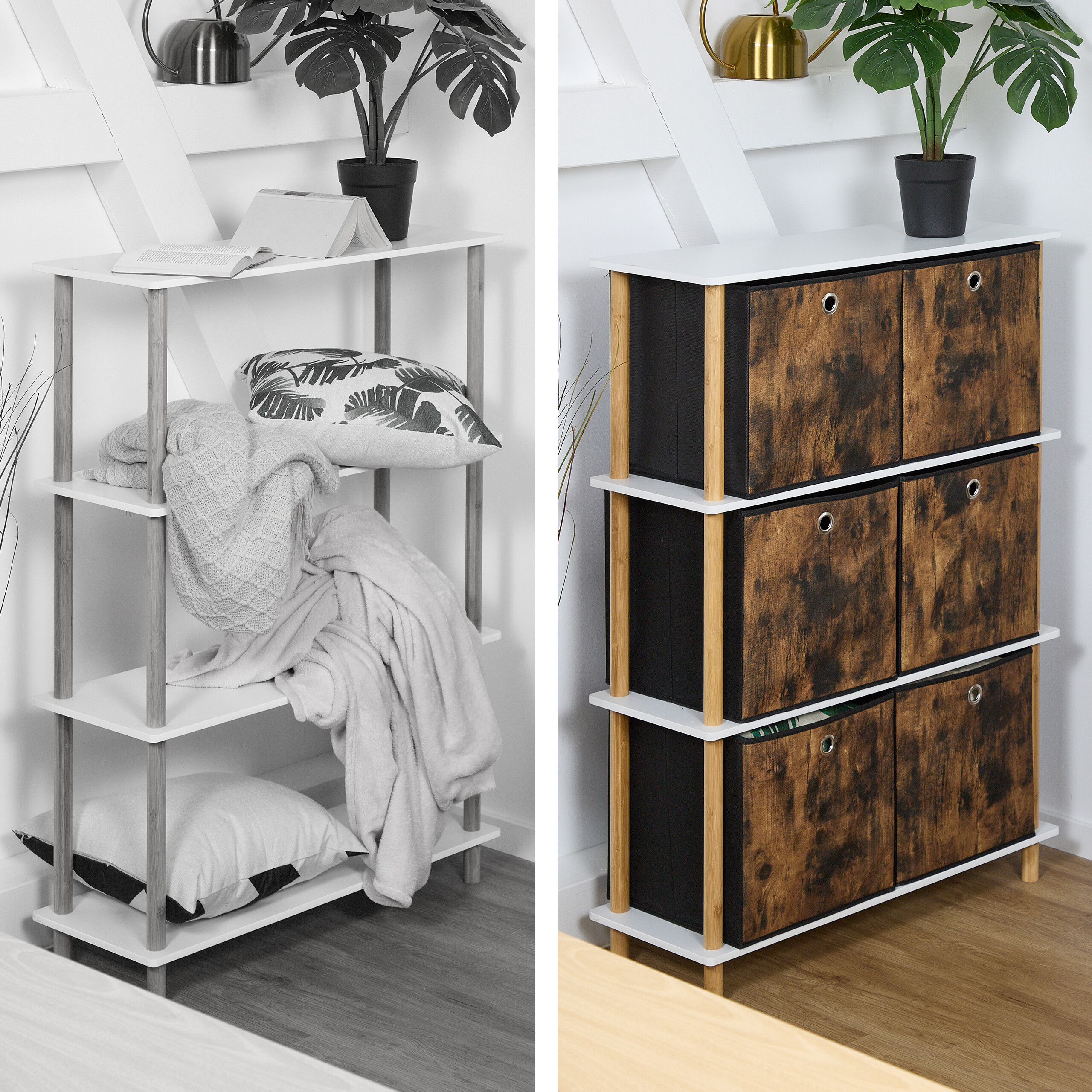 Aufbewahrungsbox Ordnungsbox Faltbox Stoffkiste Regalbox Einschubkorb 6er Set - Bild 11 von 11