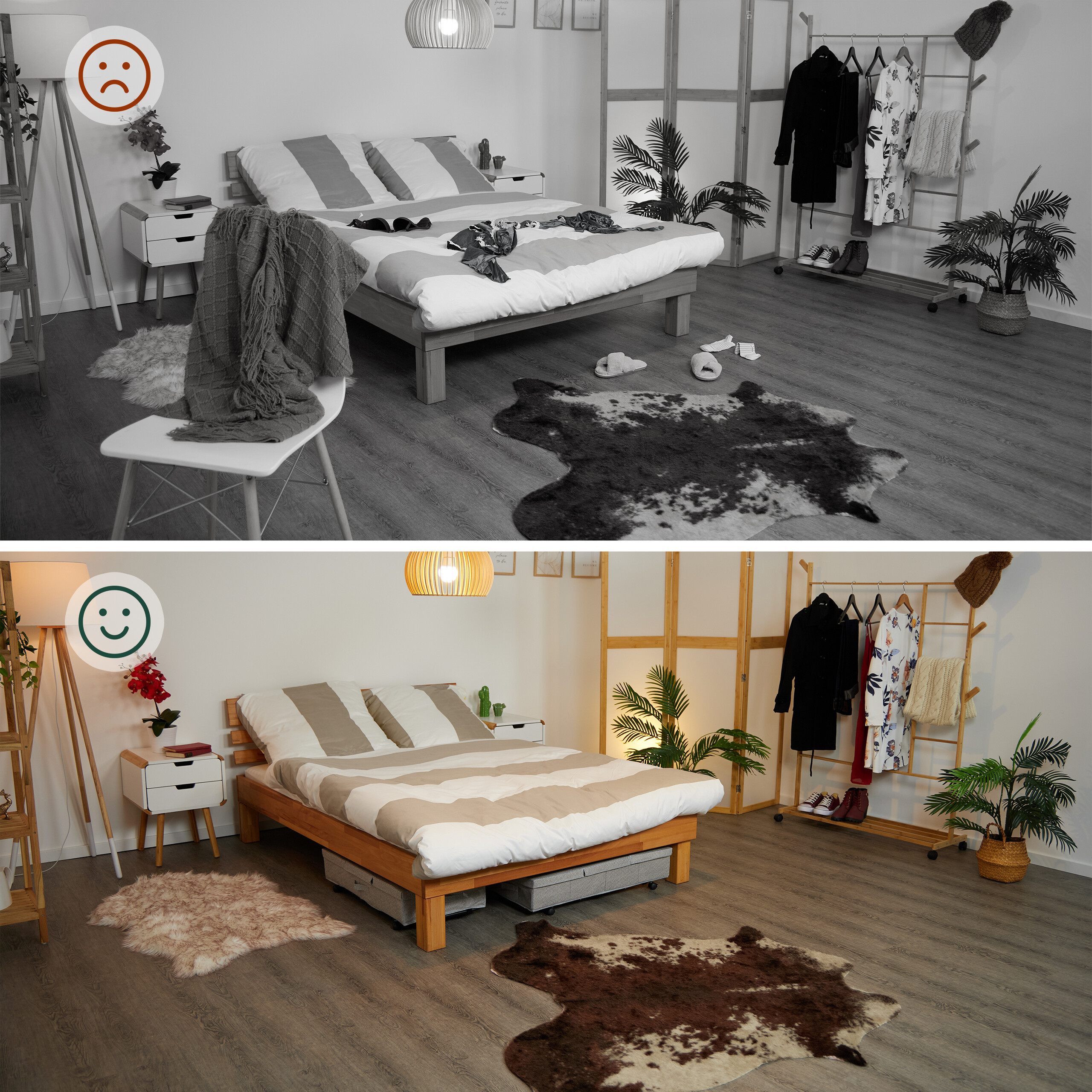 Unterbettkommode Unterbettroller Unterbett-Rollbox Bett-Unterbox Rollen 2er Set