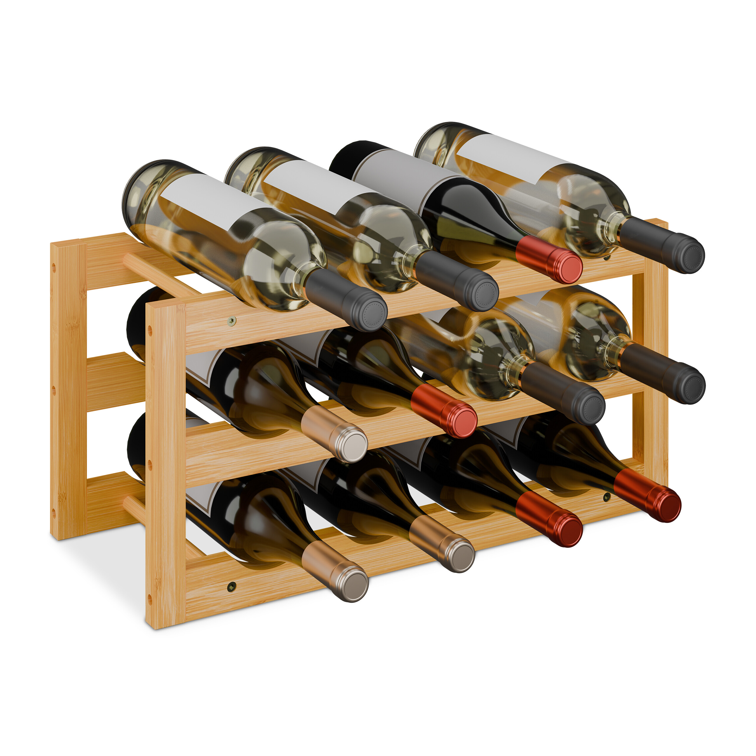 Weinregal Rotweinregal Flaschenhalter Weinflaschenregal Weinhalter 12 Flaschen