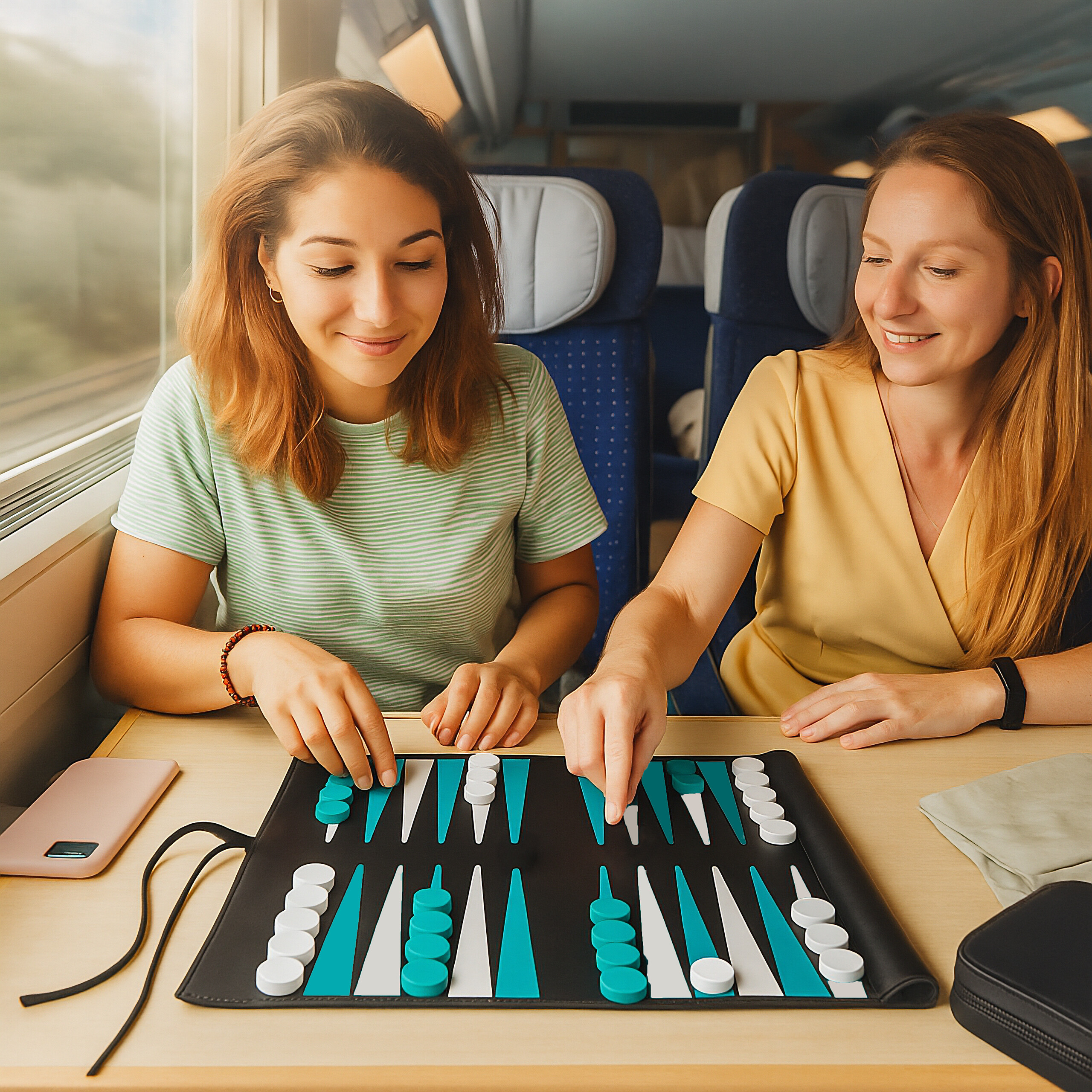 Backgammon zum Aufrollen Brettspiele Reise-Backgammon Reisespiel Tavla Spiel