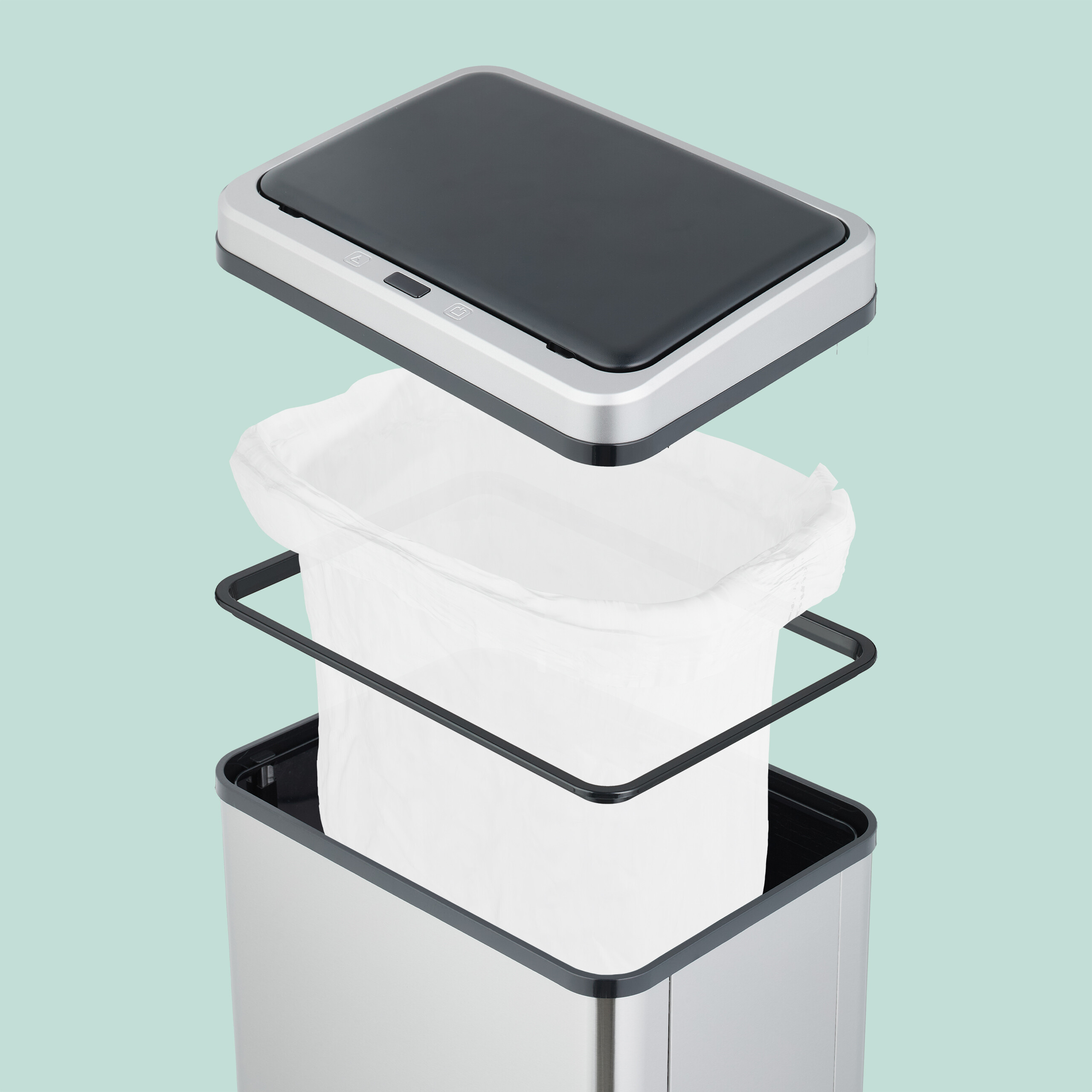 Mülleimer mit Sensor Abfallbehälter Küchenmülleimer Restmülleimer Abfalleimer - Bild 17 von 28