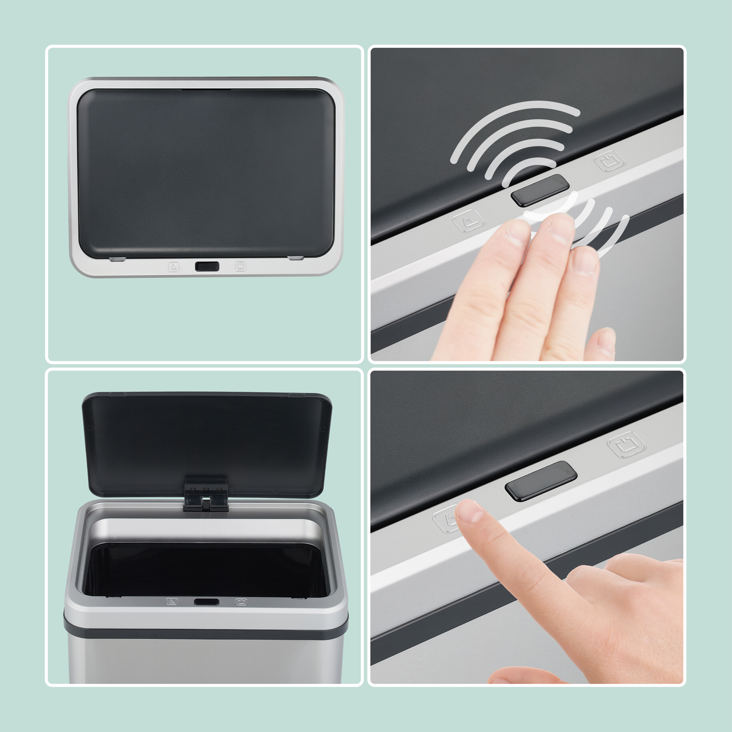 Mülleimer mit Sensor Abfallbehälter Küchenmülleimer Restmülleimer Abfalleimer - Bild 25 von 28