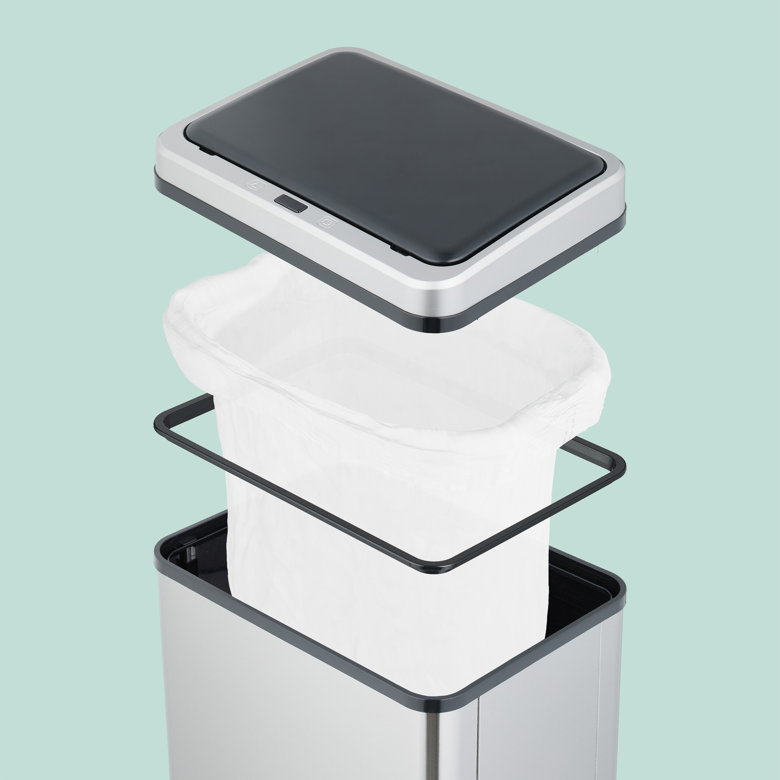 Mülleimer mit Sensor Abfallbehälter Küchenmülleimer Restmülleimer Abfalleimer - Bild 26 von 28