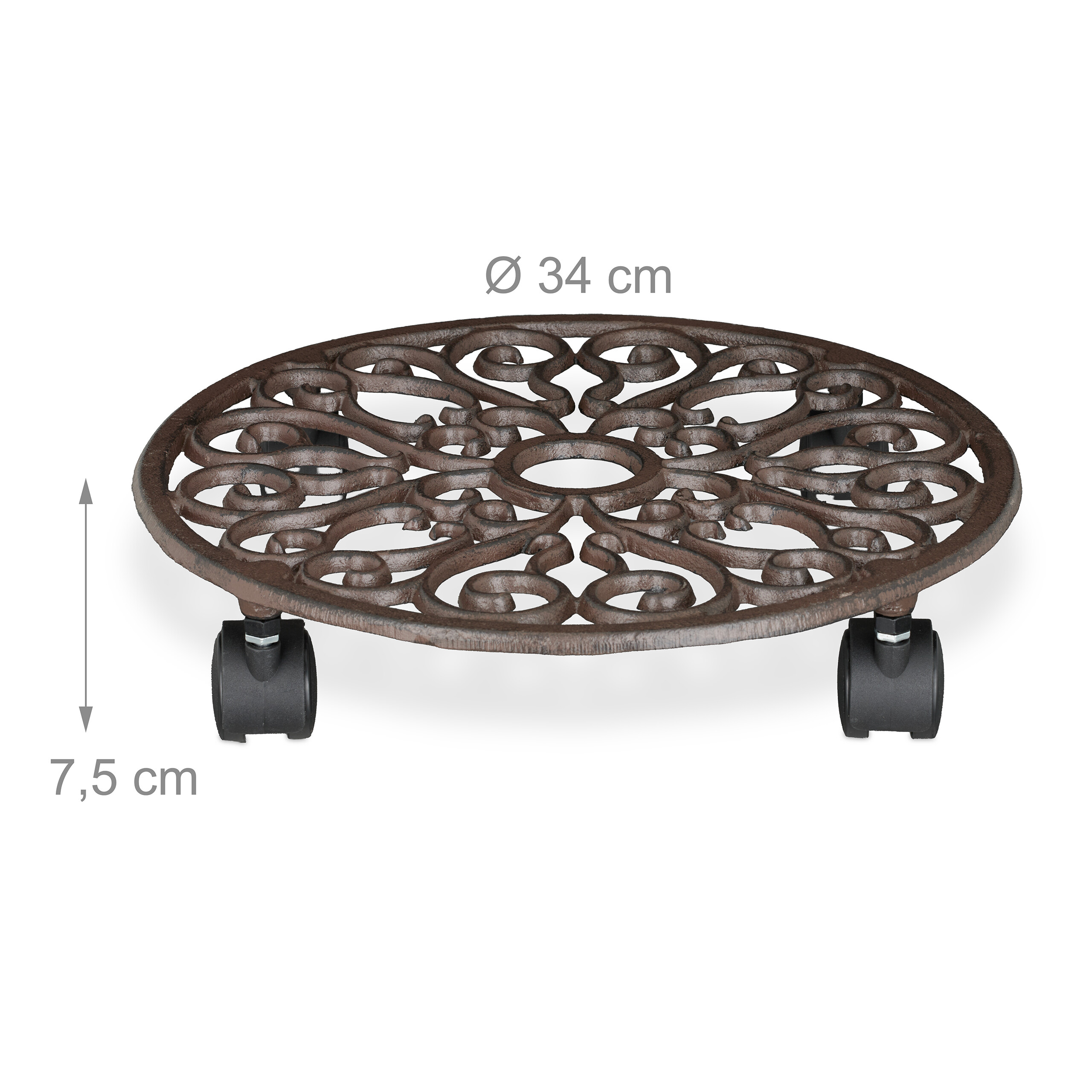 Pflanzenroller Blumenroller Pflanzrollbrett Blumentopfroller Rolluntersetzer 2er - Bild 6 von 8