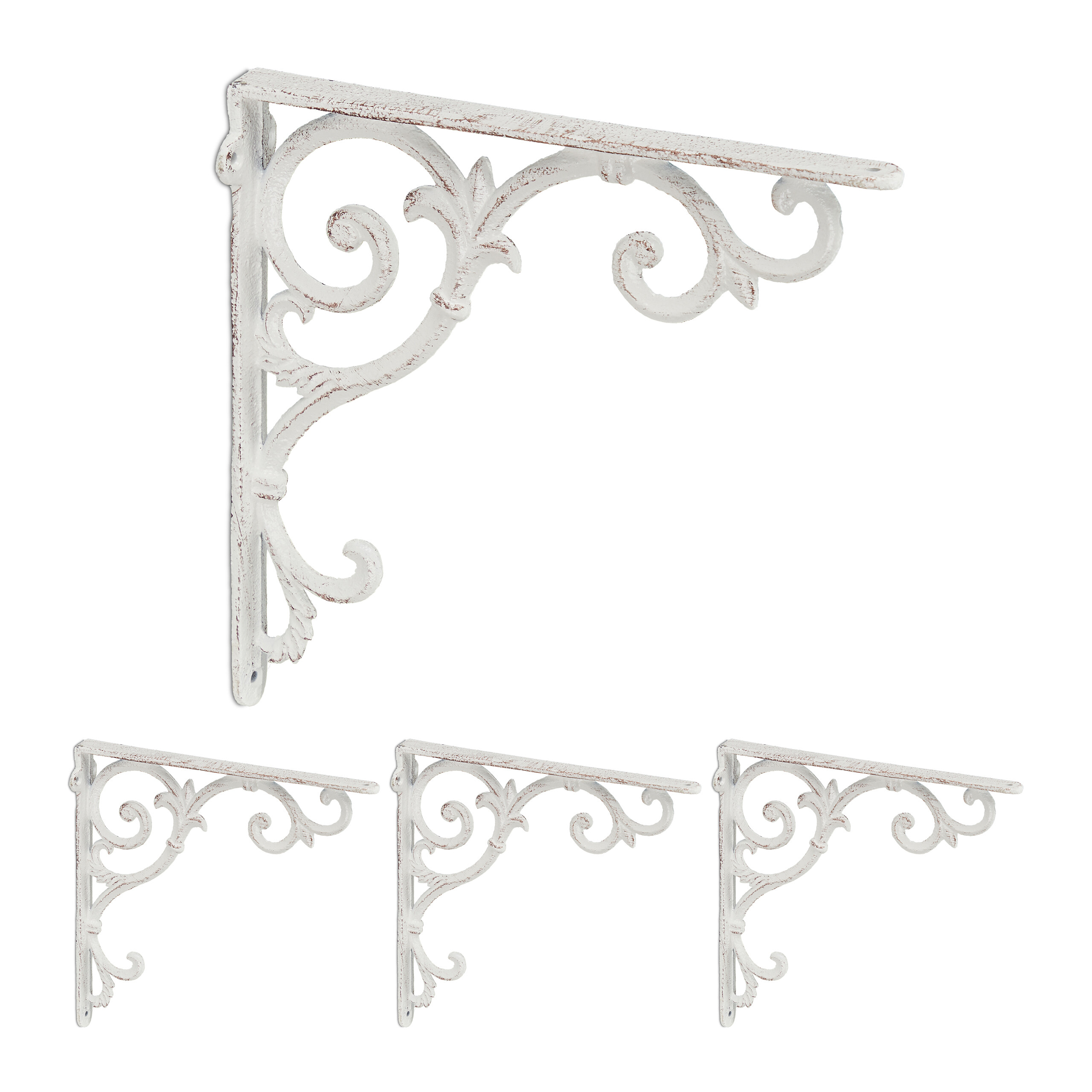 Escuadras para estantería Soportes estantería Ángulos estanterías Set 4 antiguo - Imagen 5 de 16