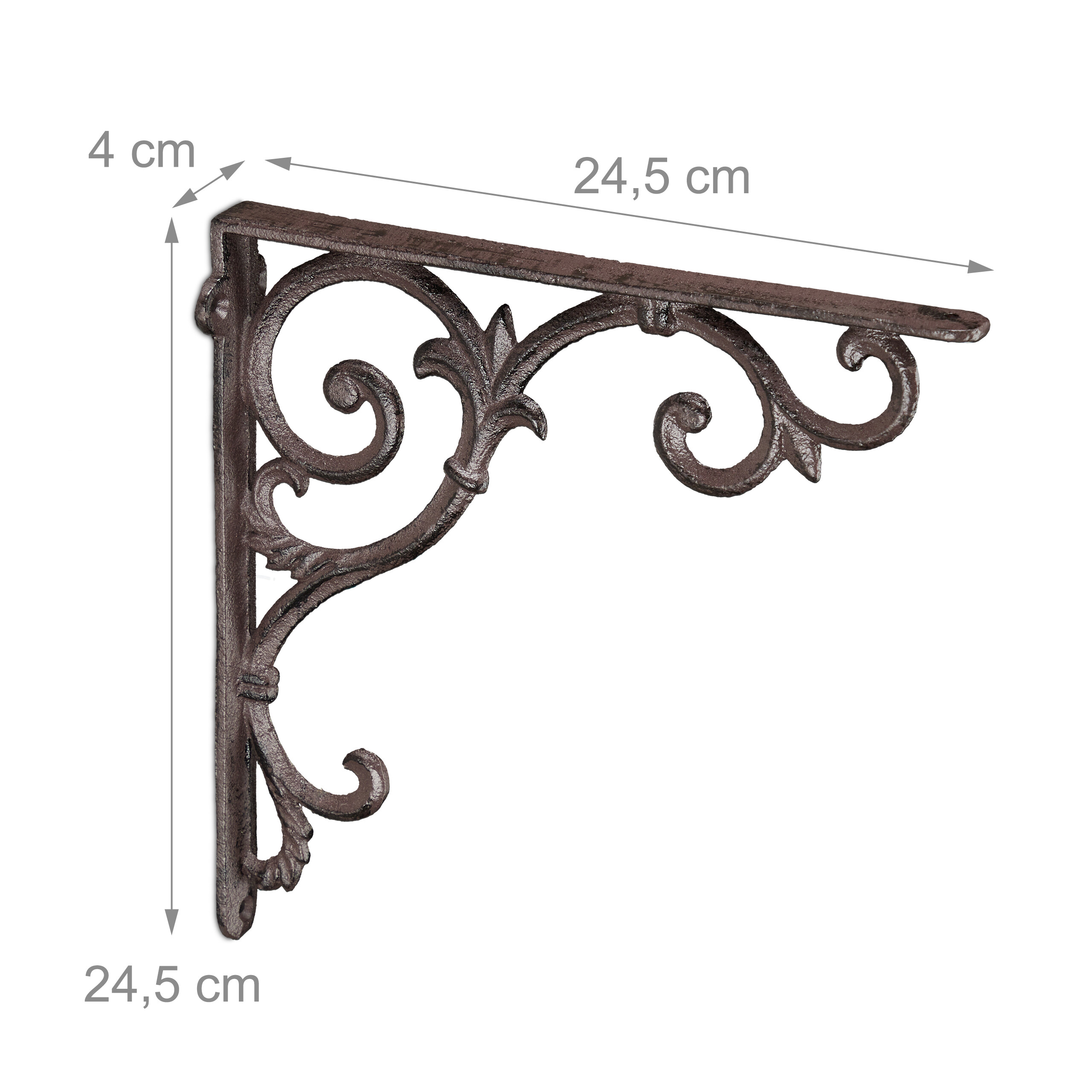 Regalwinkel Regalträger Regalhalterung Konsolenträger Wandkonsole 4er Set antik