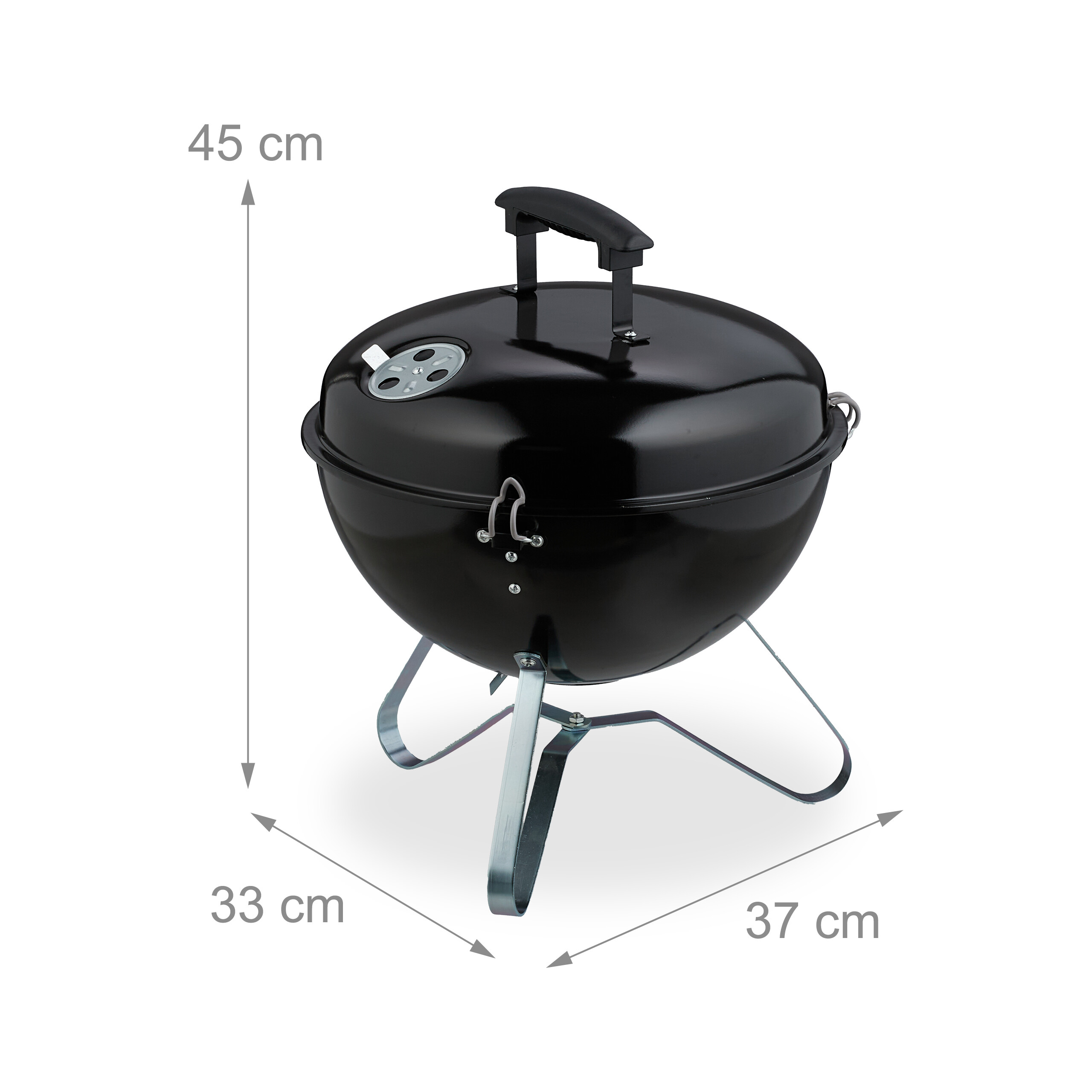 Aktive Barbecue au Charbon Noir 42 cm Portable Aktive Barbecue au Charbon Noir 42 cm Portable