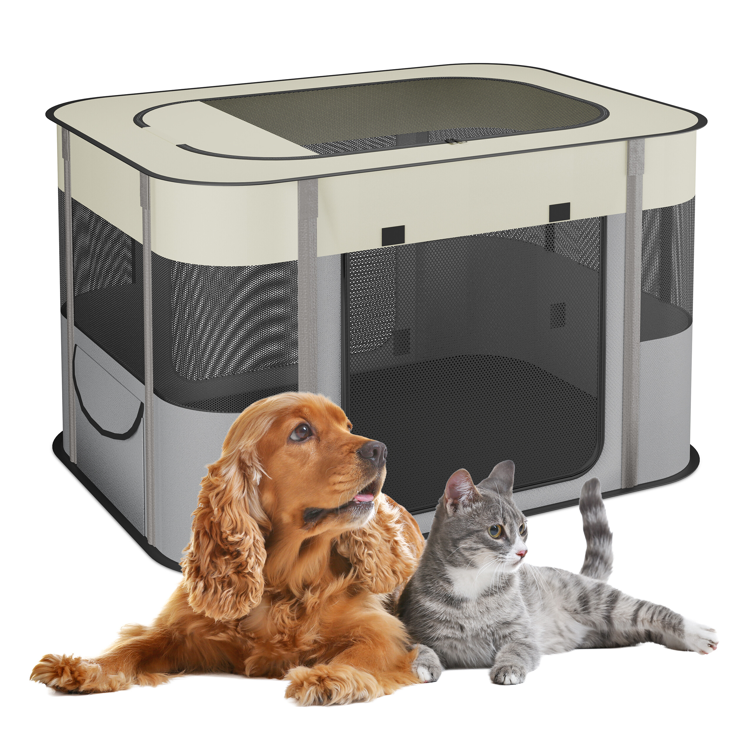 Welpenauslauf Welpenlaufstall Hundebox Katzenauslauf Hundelaufstall faltbar