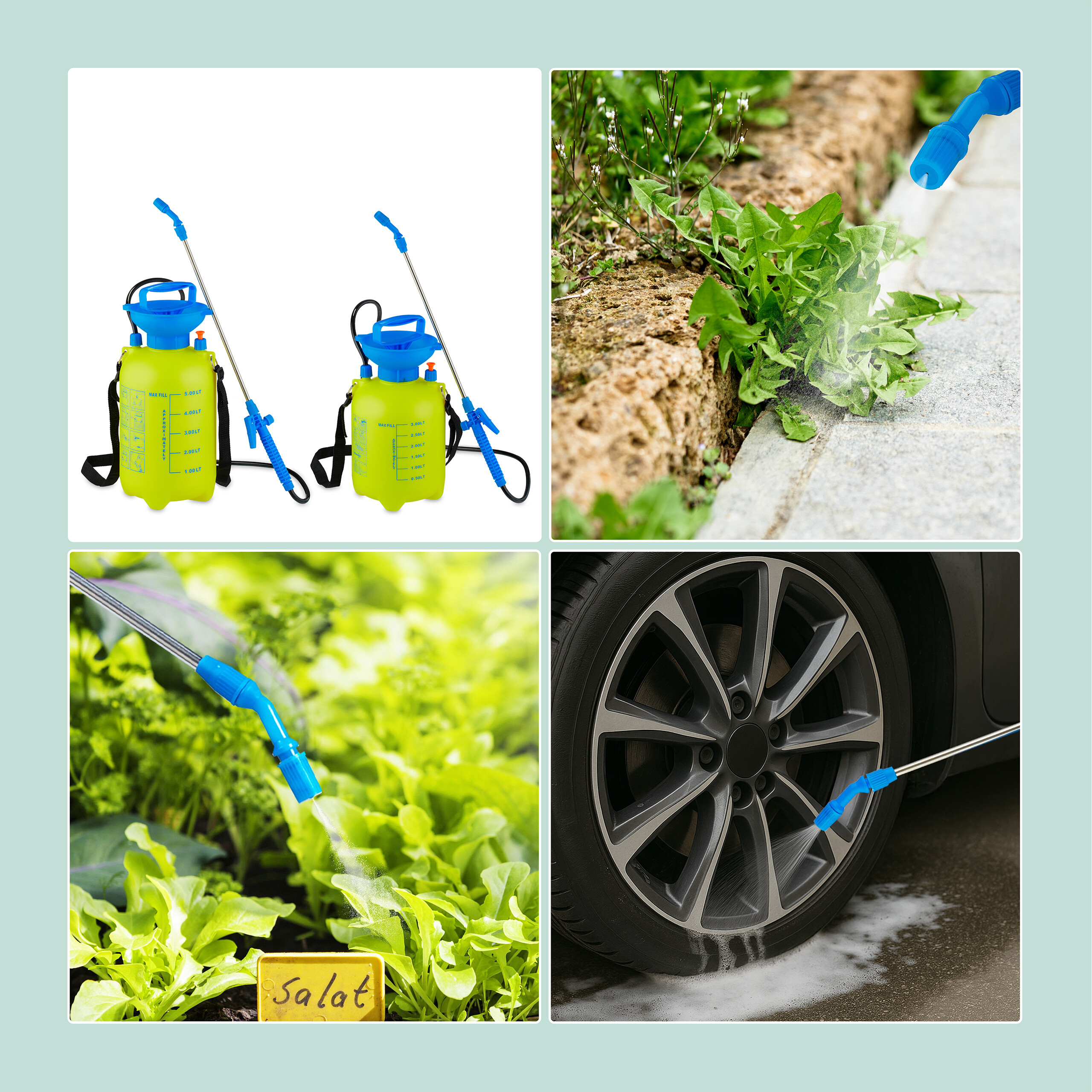 Drucksprüher Sprühflasche Gartenspritze Unkrautspritze Drucksprühgerät mit Lanze