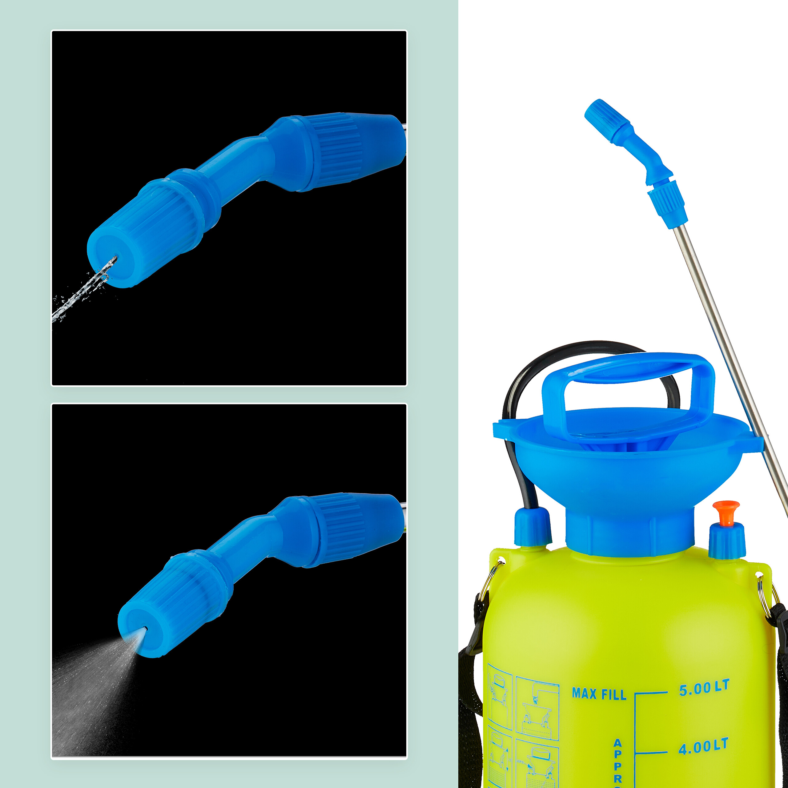 Drucksprüher Sprühflasche Gartenspritze Unkrautspritze Drucksprühgerät mit Lanze