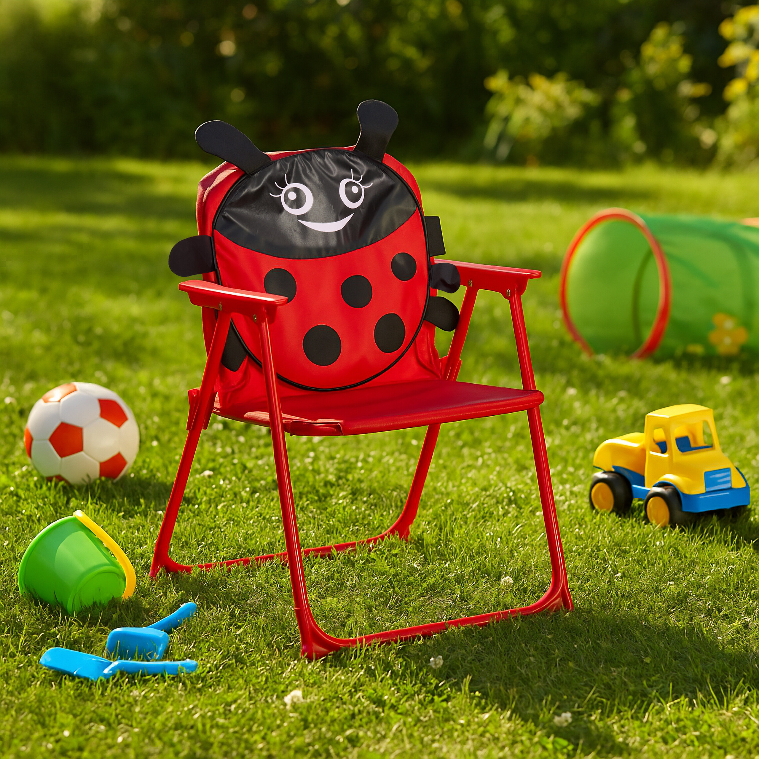 Children's Camping Chair Garden Kids Folding Seat Patio Portable Lightweight - Picture 8 of 12