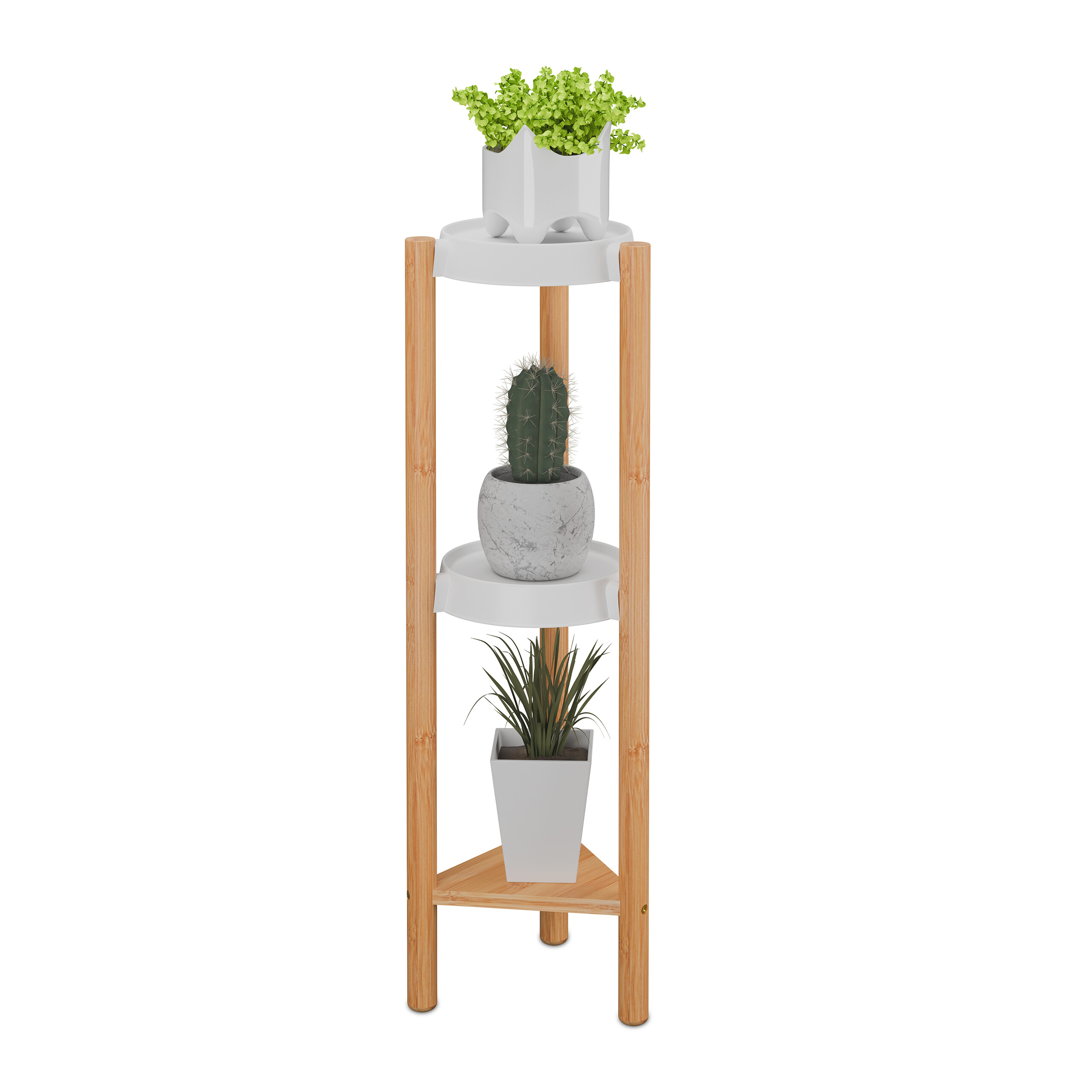 Pflanzenständer Blumenständer Blumenetagere Blumensäule Pflanzentreppe Bambus