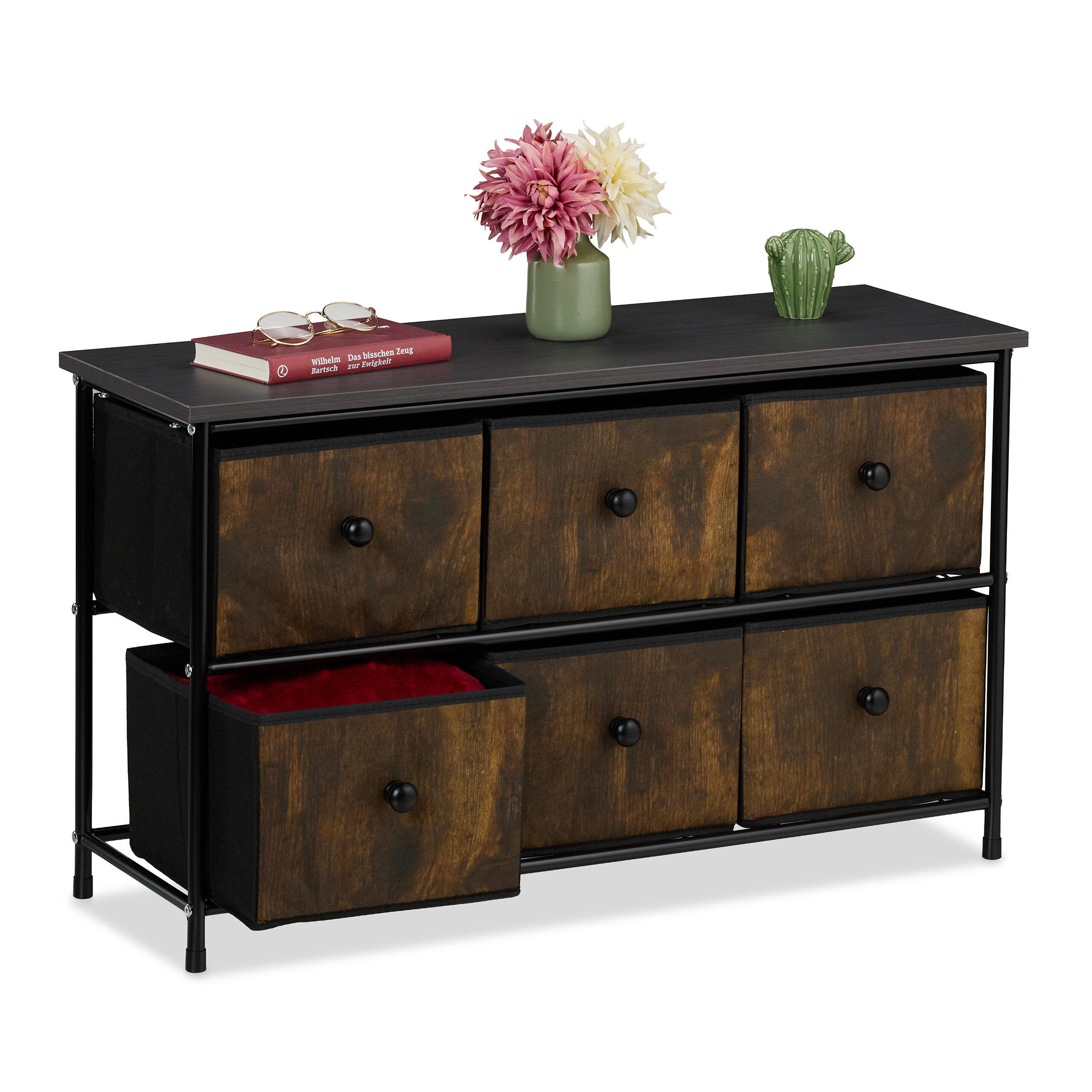 Sideboard Kommode Schubladenschrank Textilkommode Flurkommode mit Schubladen