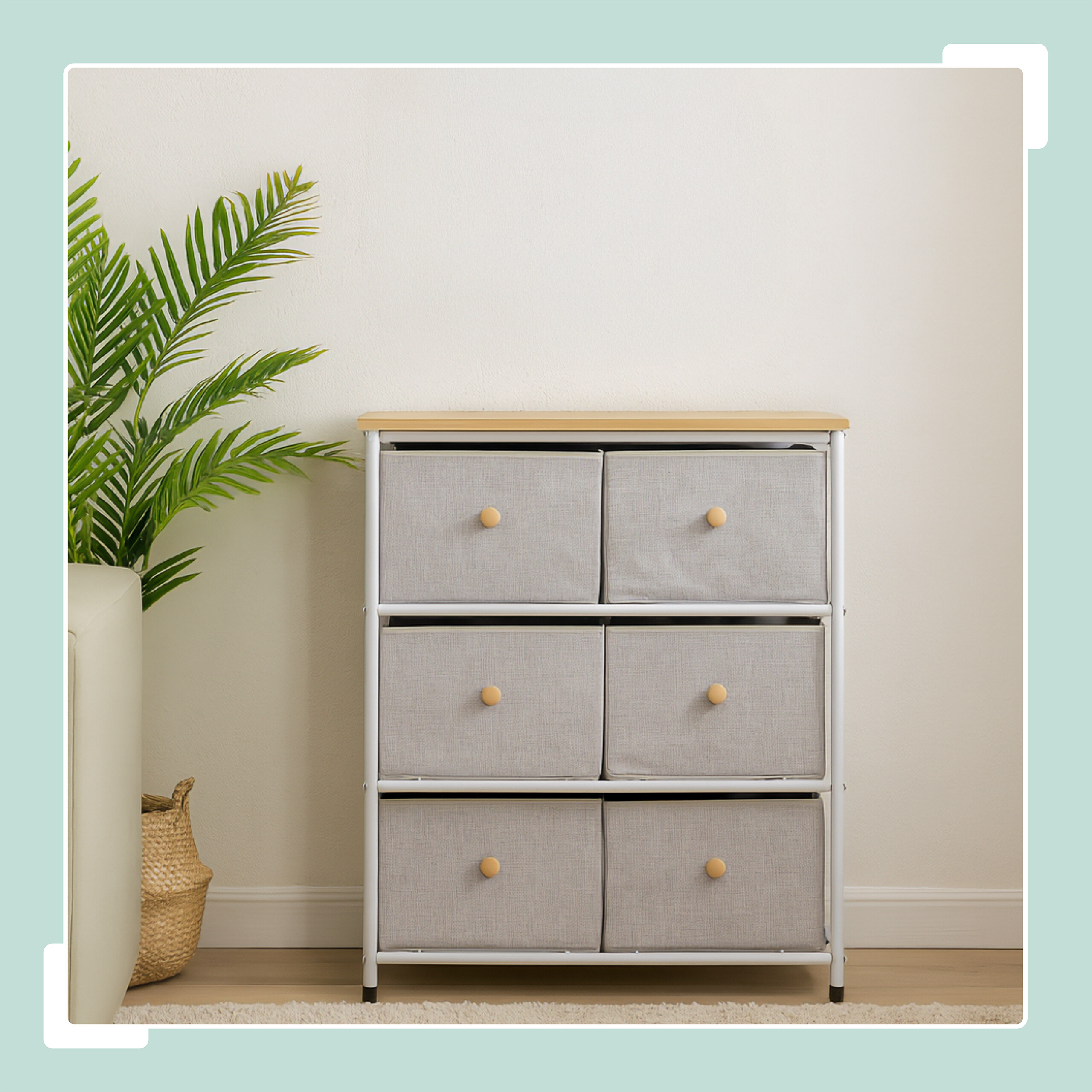 Kommode Sideboard Schubladenschrank Textilkommode Flurkommode mit Schubladen