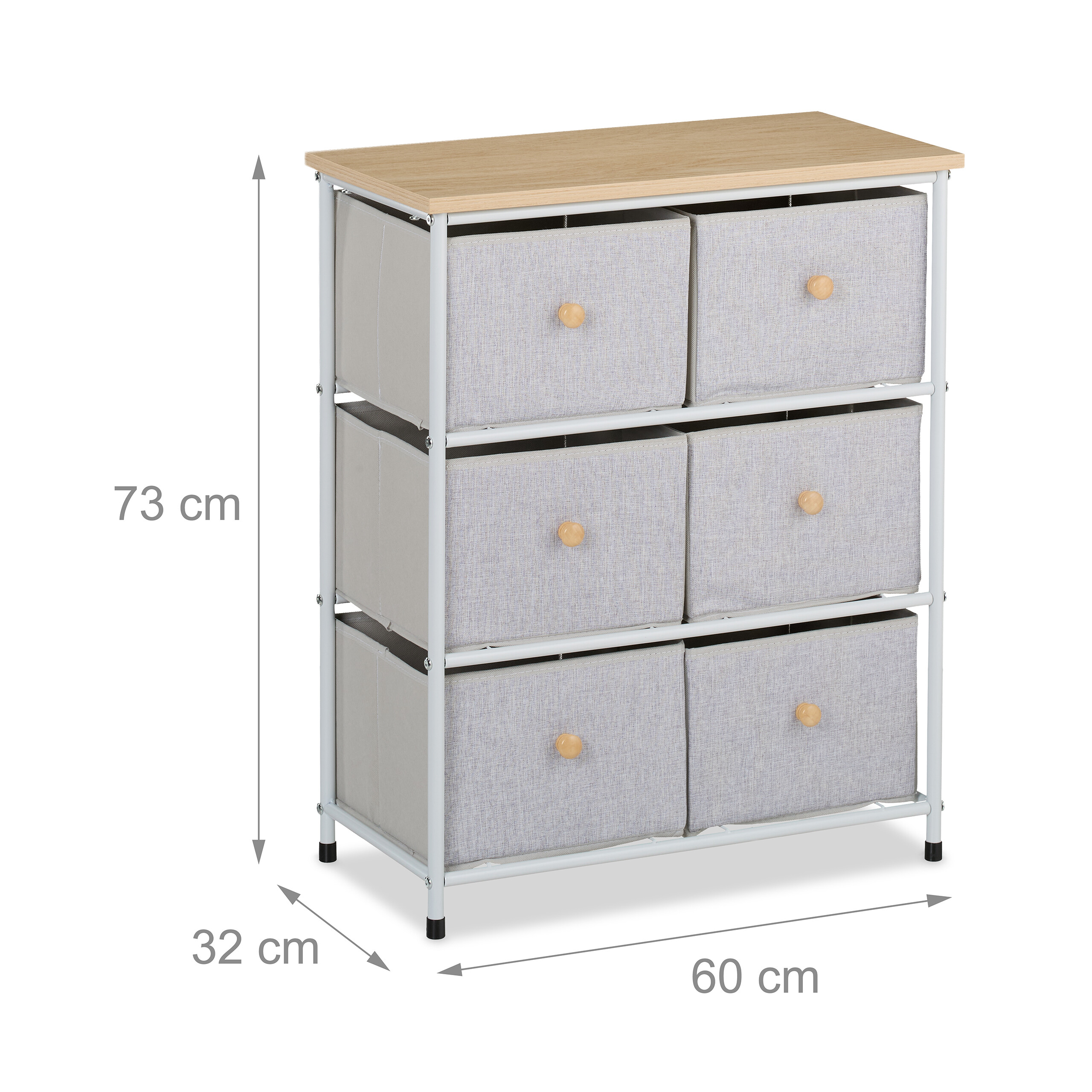 Kommode Sideboard Schubladenschrank Textilkommode Flurkommode mit Schubladen
