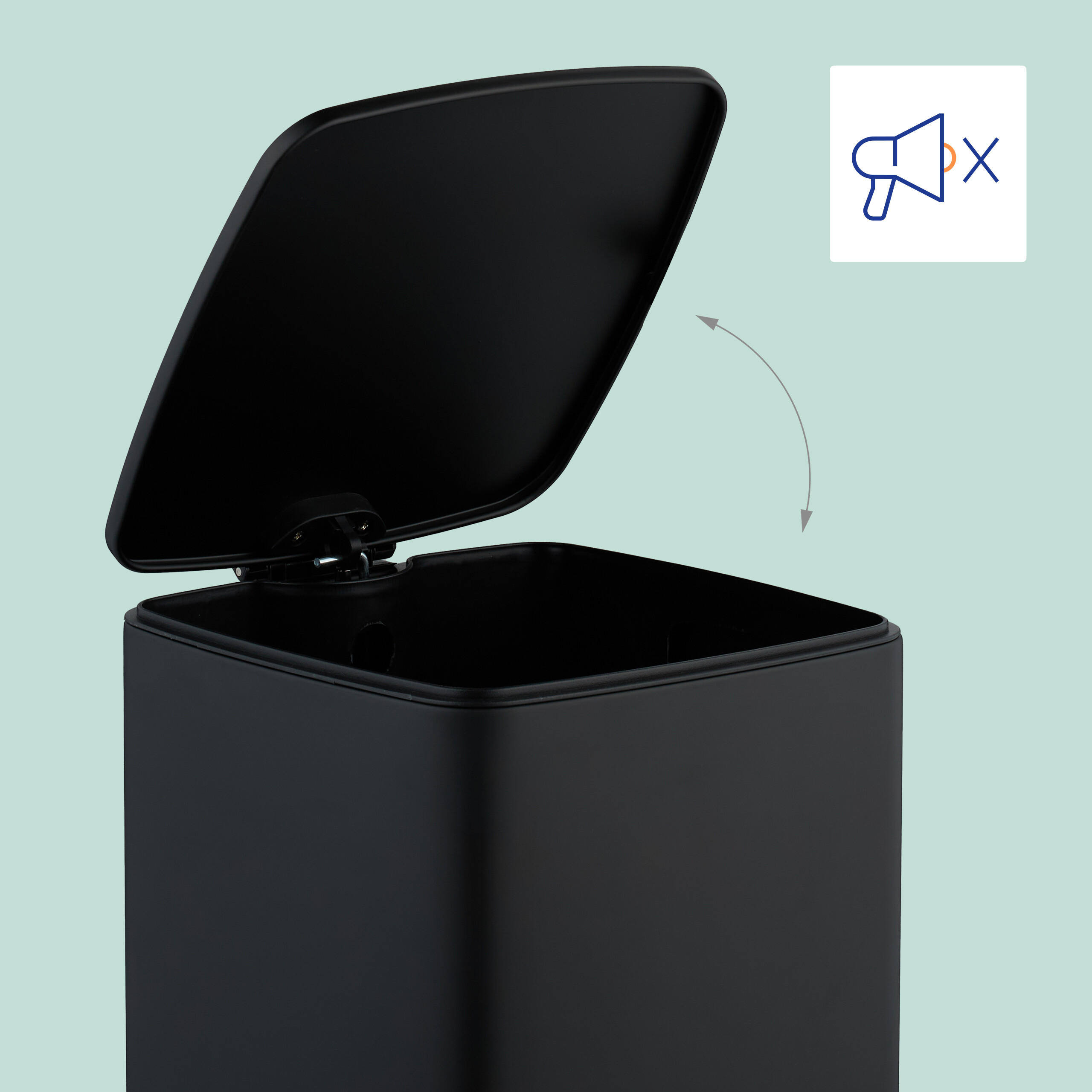 Cubo basura cocina 20L litros Papelera cocina Papelera cocina Basura cuadrada - Imagen 4 de 16
