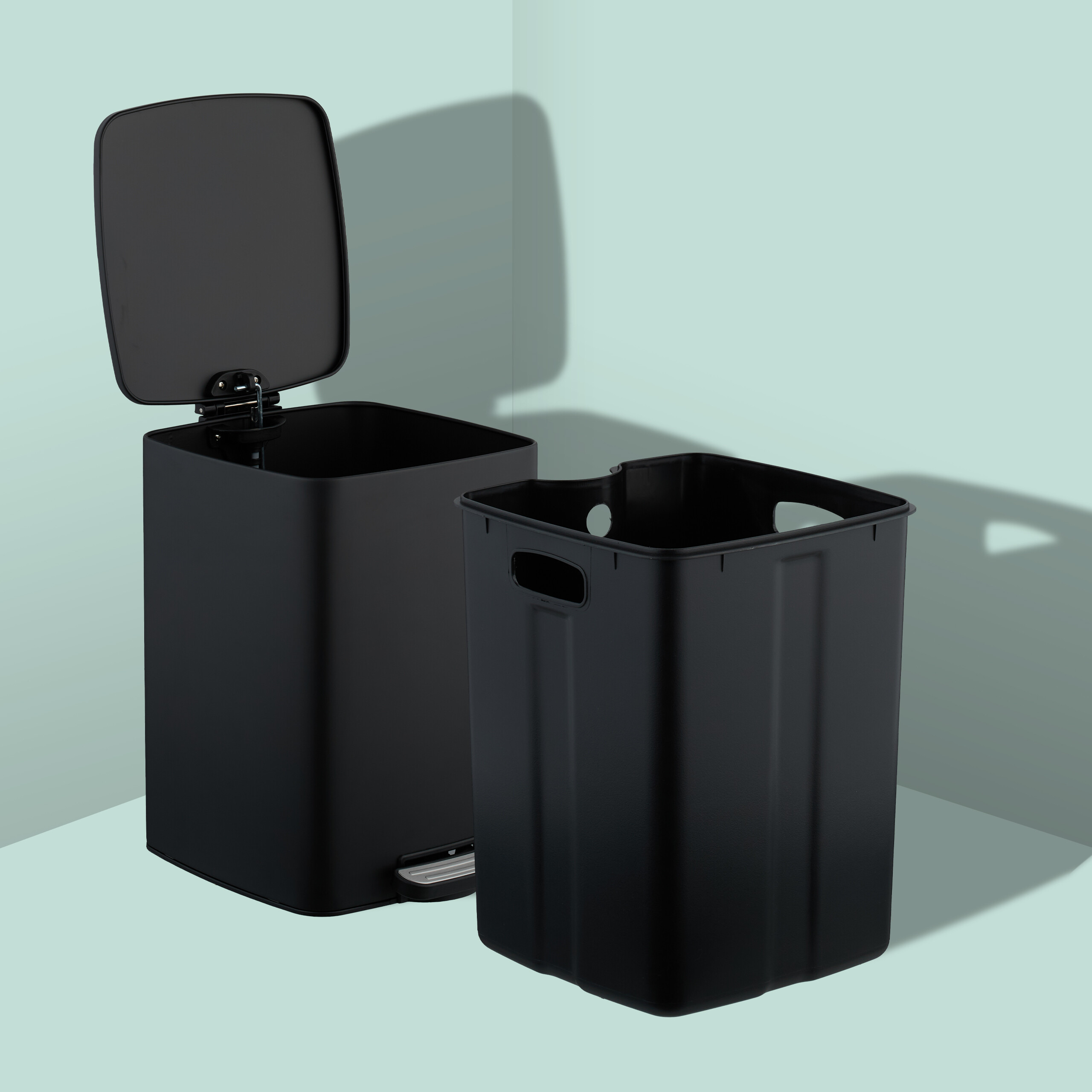 Cubo basura cocina 20L litros Papelera cocina Papelera cocina Basura cuadrada - Imagen 7 de 16