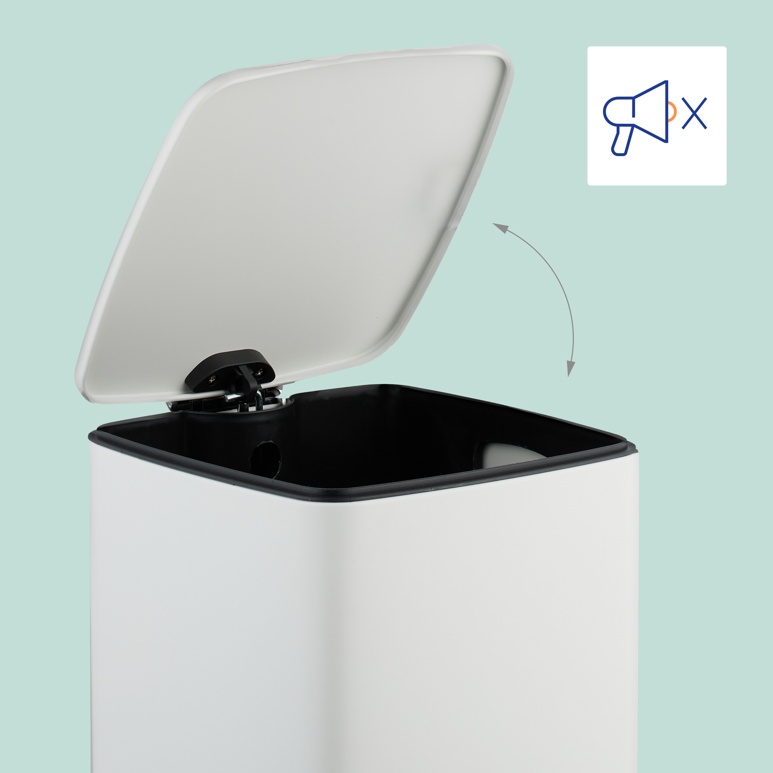Cubo basura cocina 20L litros Papelera cocina Papelera cocina Basura cuadrada - Imagen 11 de 16