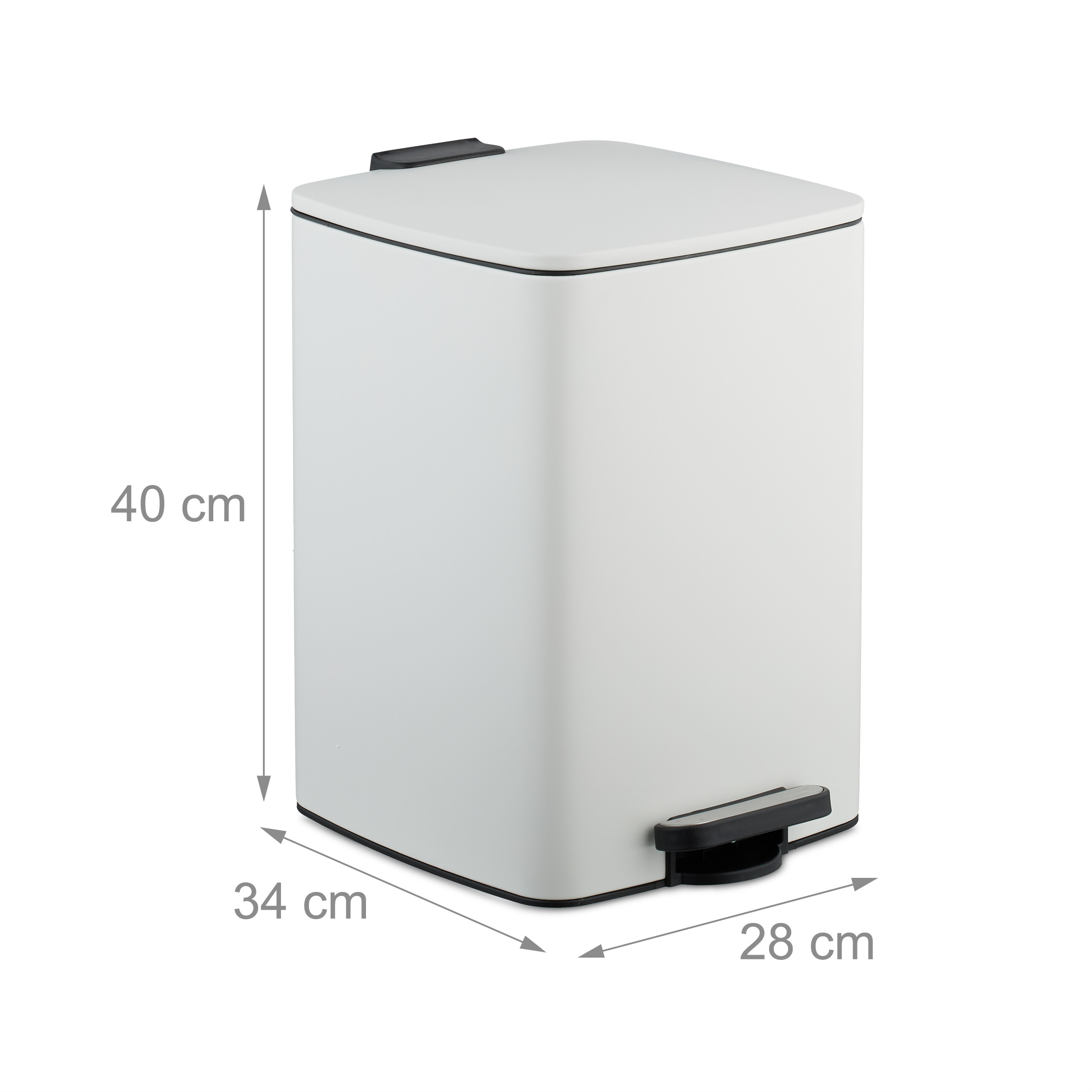 Cubo basura cocina 20L litros Papelera cocina Papelera cocina Basura cuadrada - Imagen 13 de 16