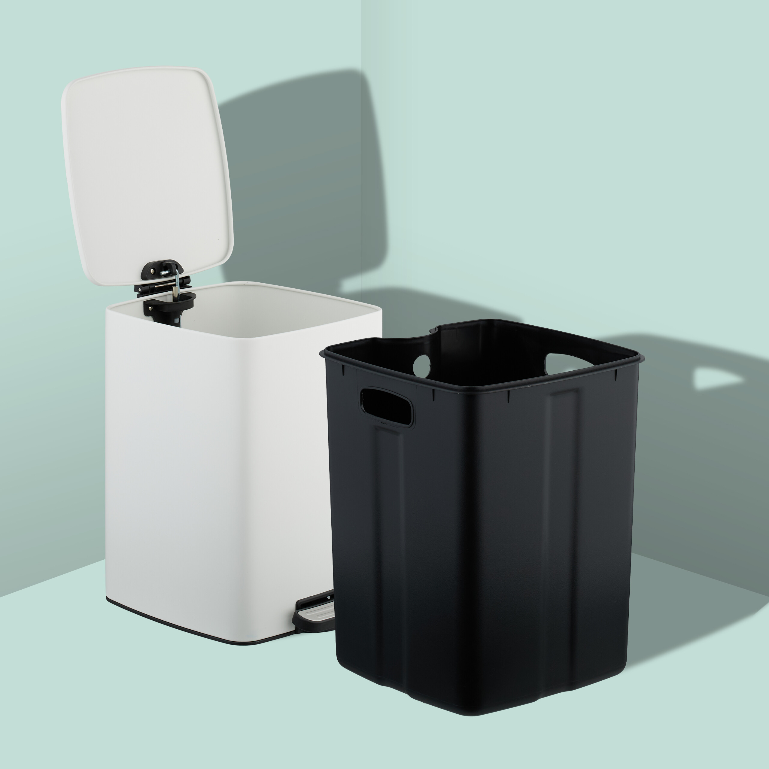 Cubo basura cocina 20L litros Papelera cocina Papelera cocina Basura cuadrada - Imagen 14 de 16