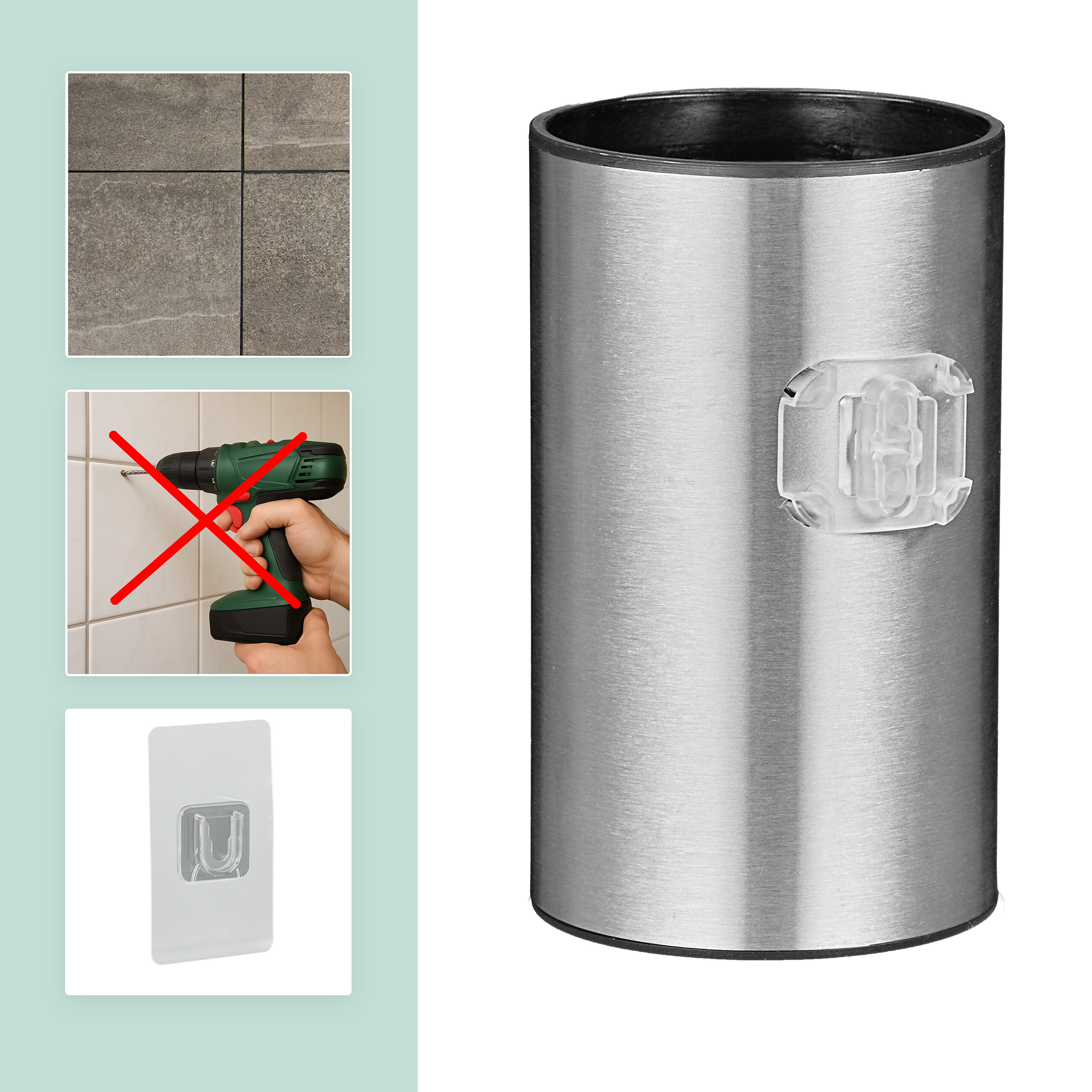 Toilettenbürste Bürstenhalter Klobürstenhalter WC Bürste Klobürste Wandmontage