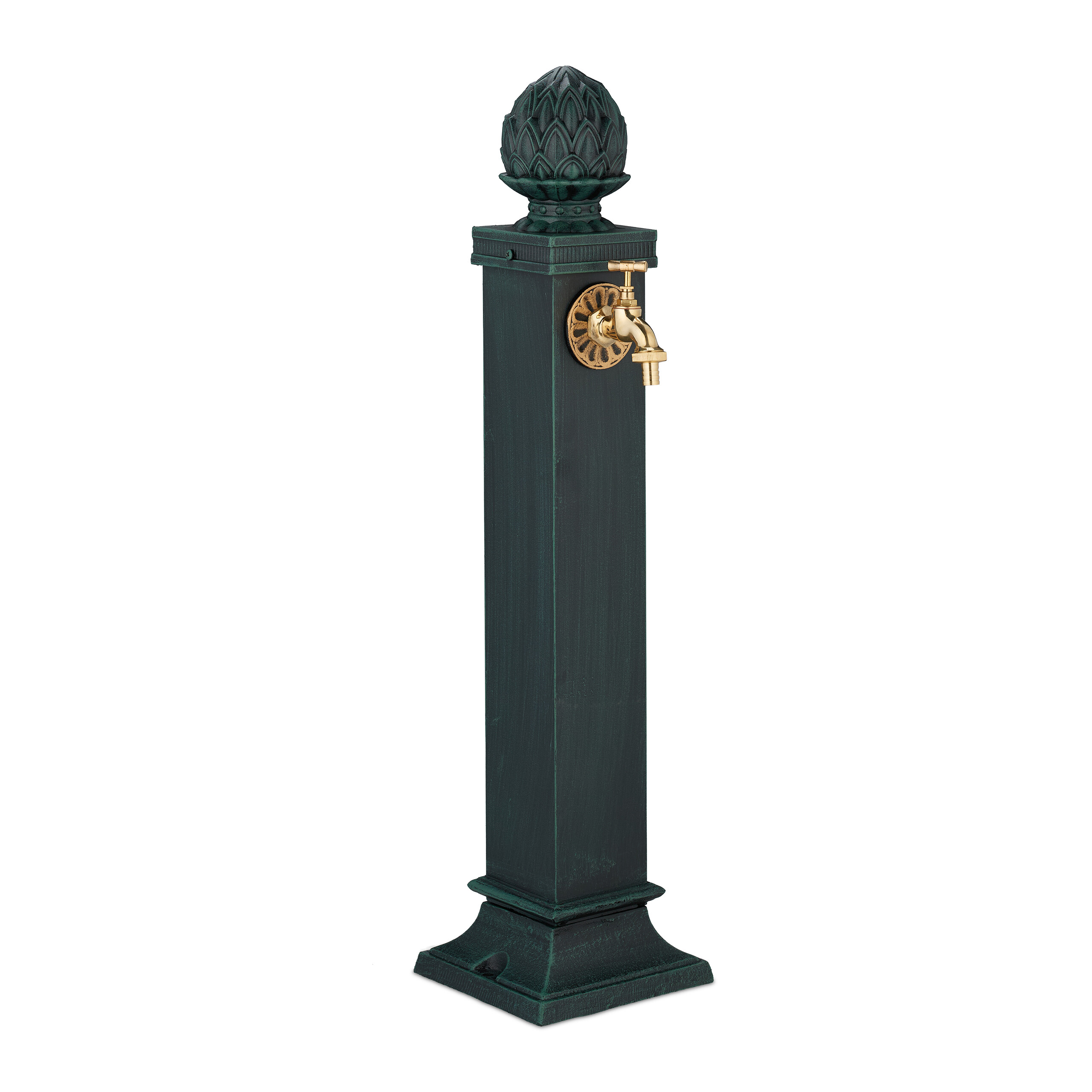 Column Fountain Garden Tap Antique Ornamental Standing Water Feature Patio 80cm