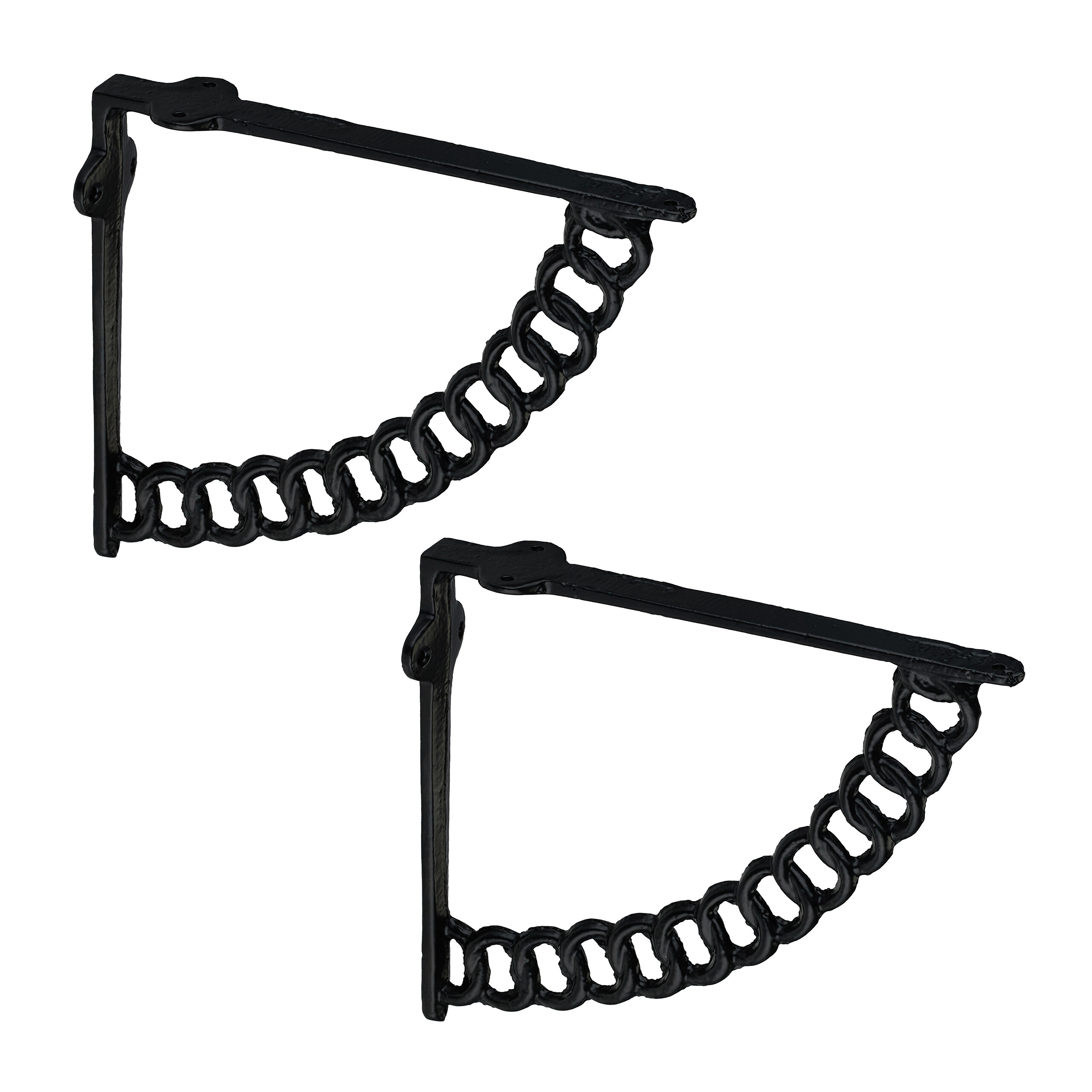 Escuadras estantería Soportes estantería pared Ángulos estanterías Set 2 Cadena - Imagen 3 de 14