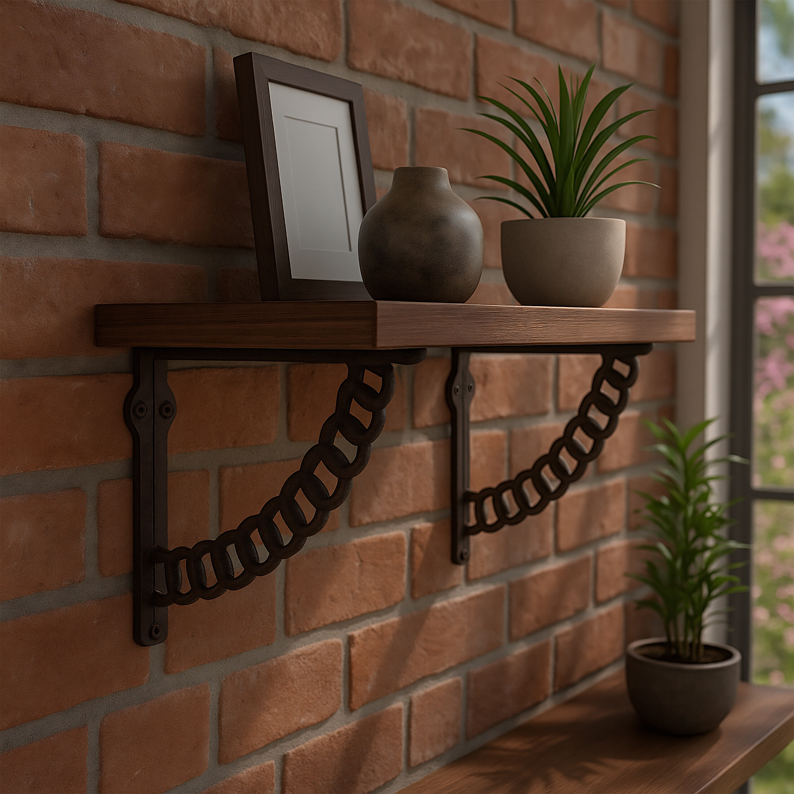 Escuadras estantería Soportes estantería pared Ángulos estanterías Set 2 Cadena - Imagen 10 de 14