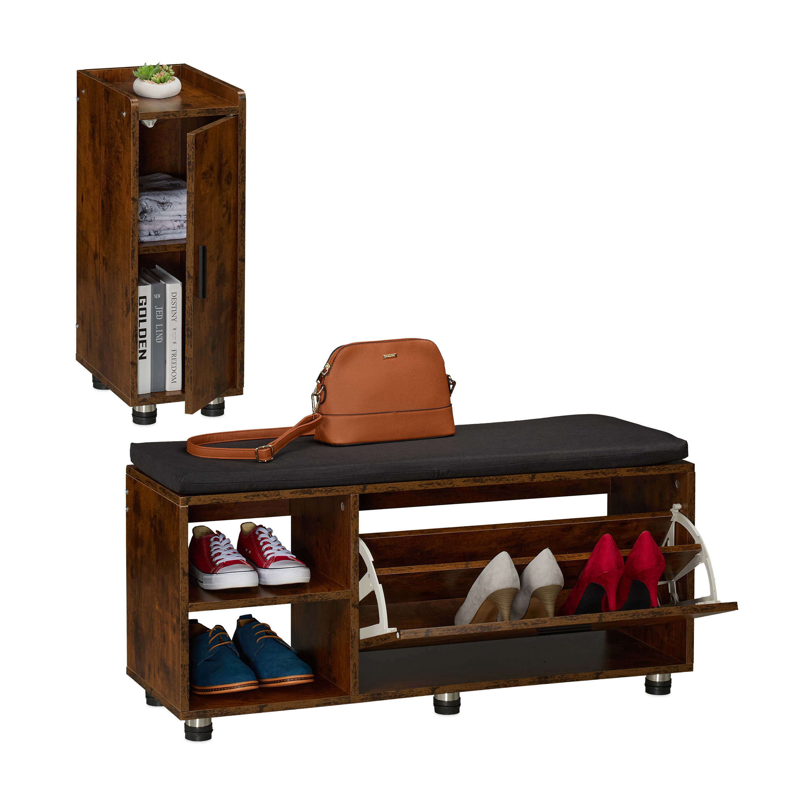 Banc à chaussures, banc d'entrée, armoire de couloir, commode, rangement