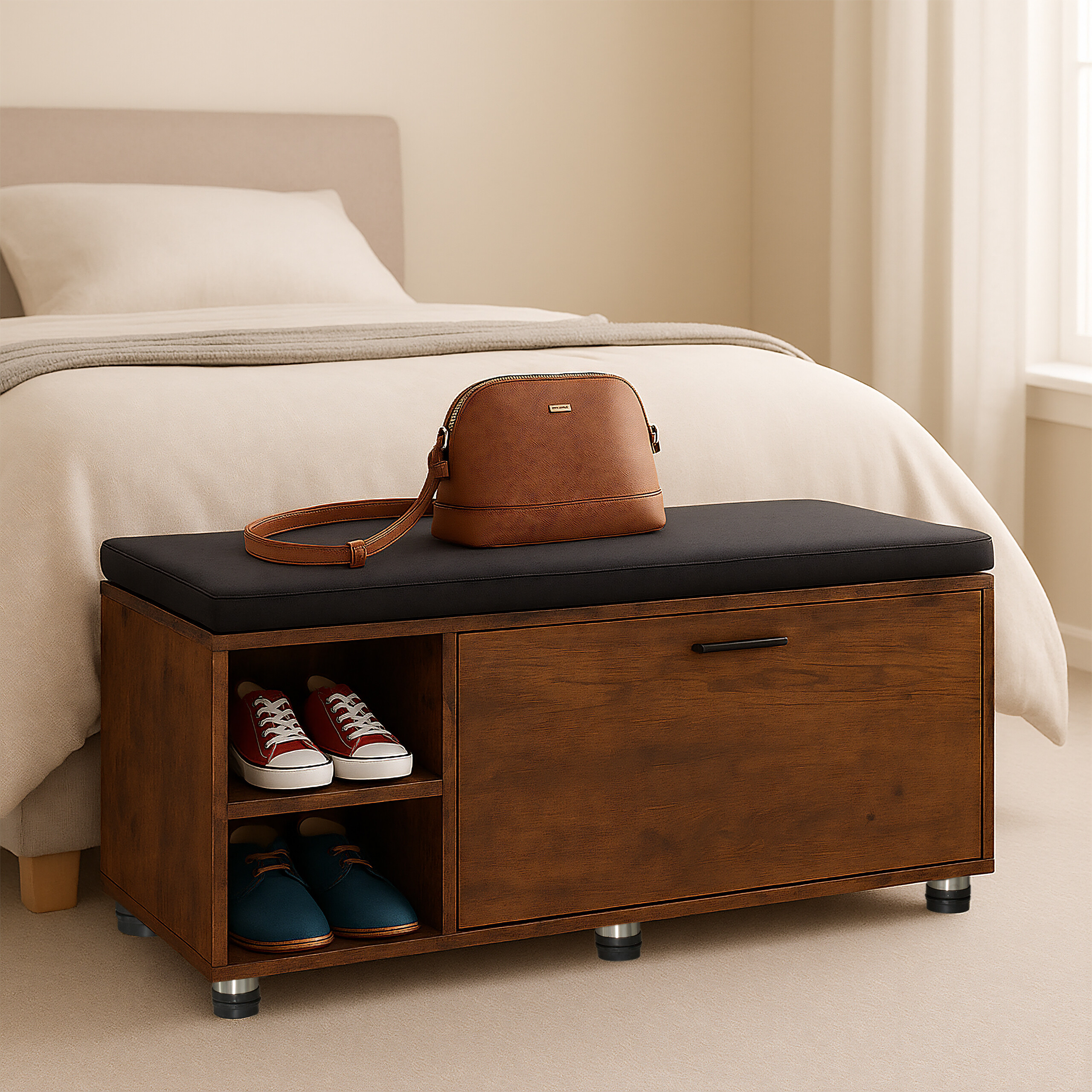 Banc à chaussures, banc d'entrée, armoire de couloir, commode, rangement