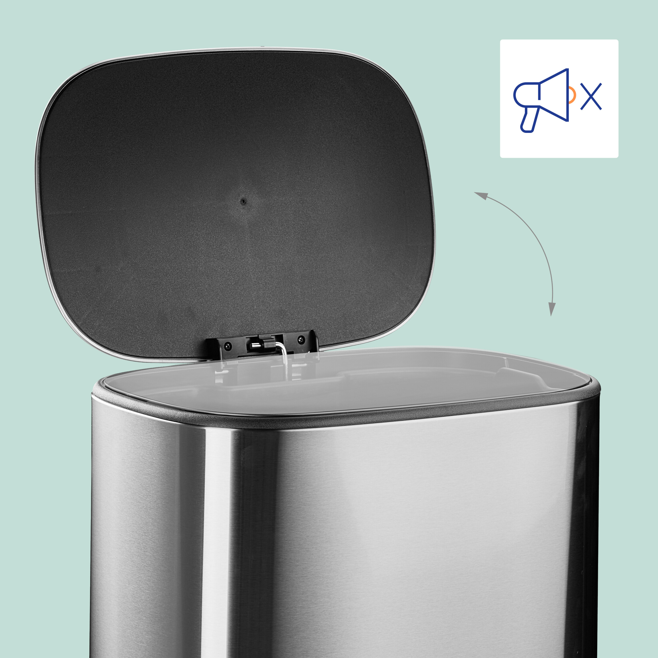 Mülleimer Treteimer Abfalleimer Tretmülleimer Küchenmülleimer Kücheneimer 50l - Bild 3 von 8