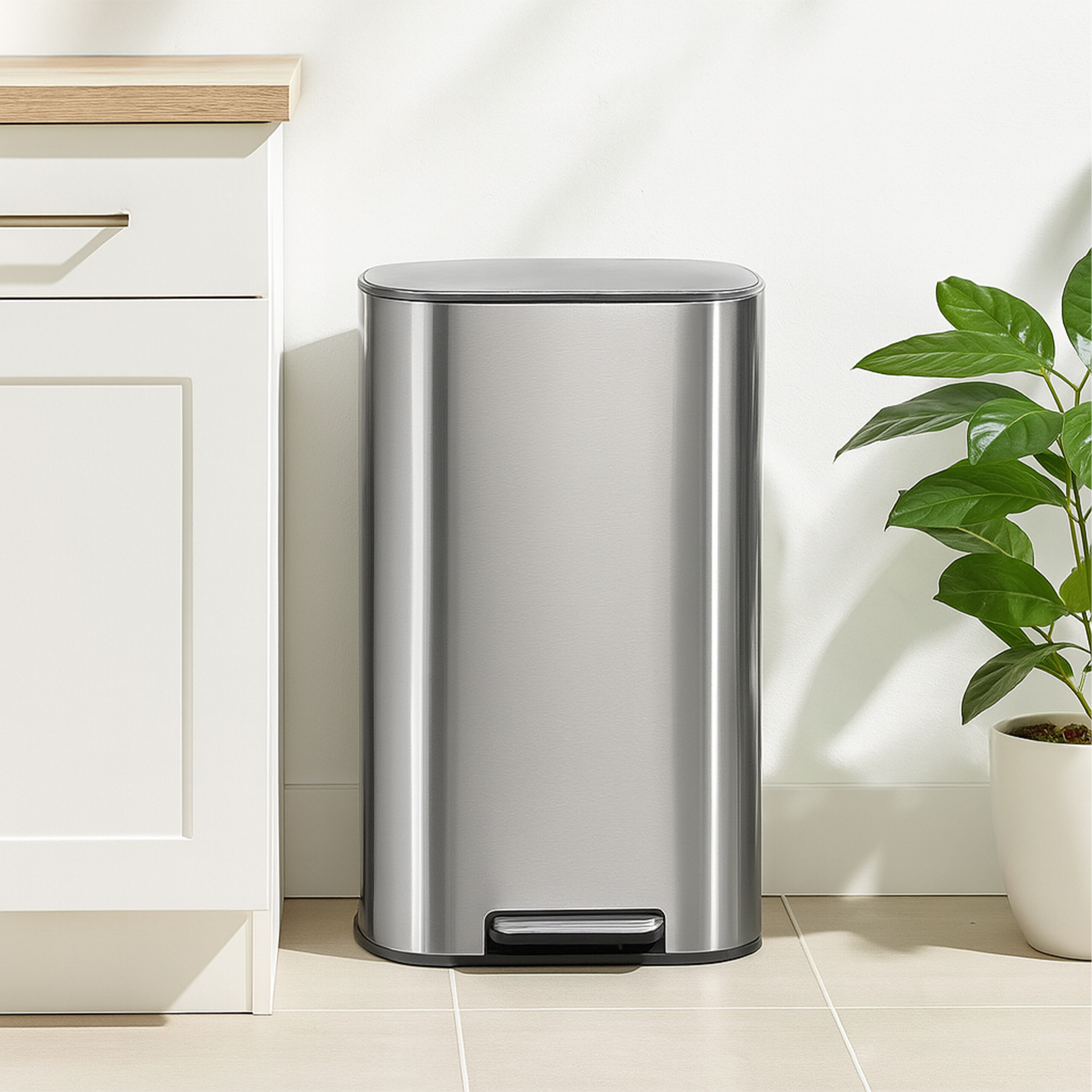 Mülleimer Treteimer Abfalleimer Tretmülleimer Küchenmülleimer Kücheneimer 50l - Bild 4 von 8