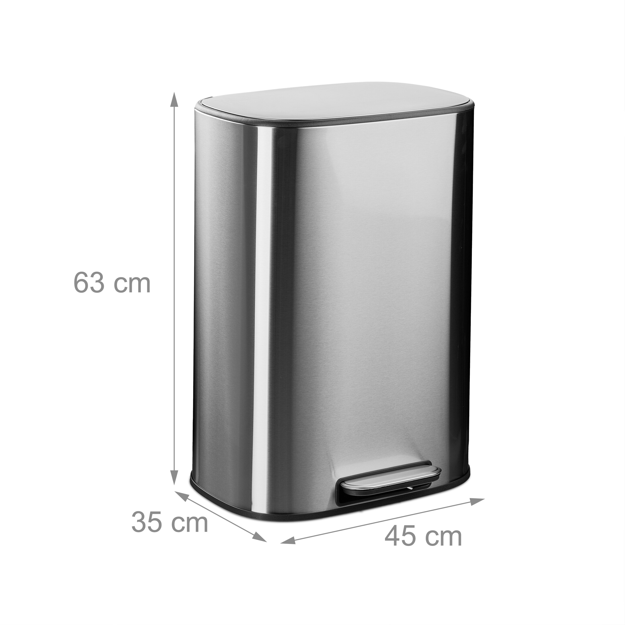 Mülleimer Treteimer Abfalleimer Tretmülleimer Küchenmülleimer Kücheneimer 50l - Bild 5 von 8