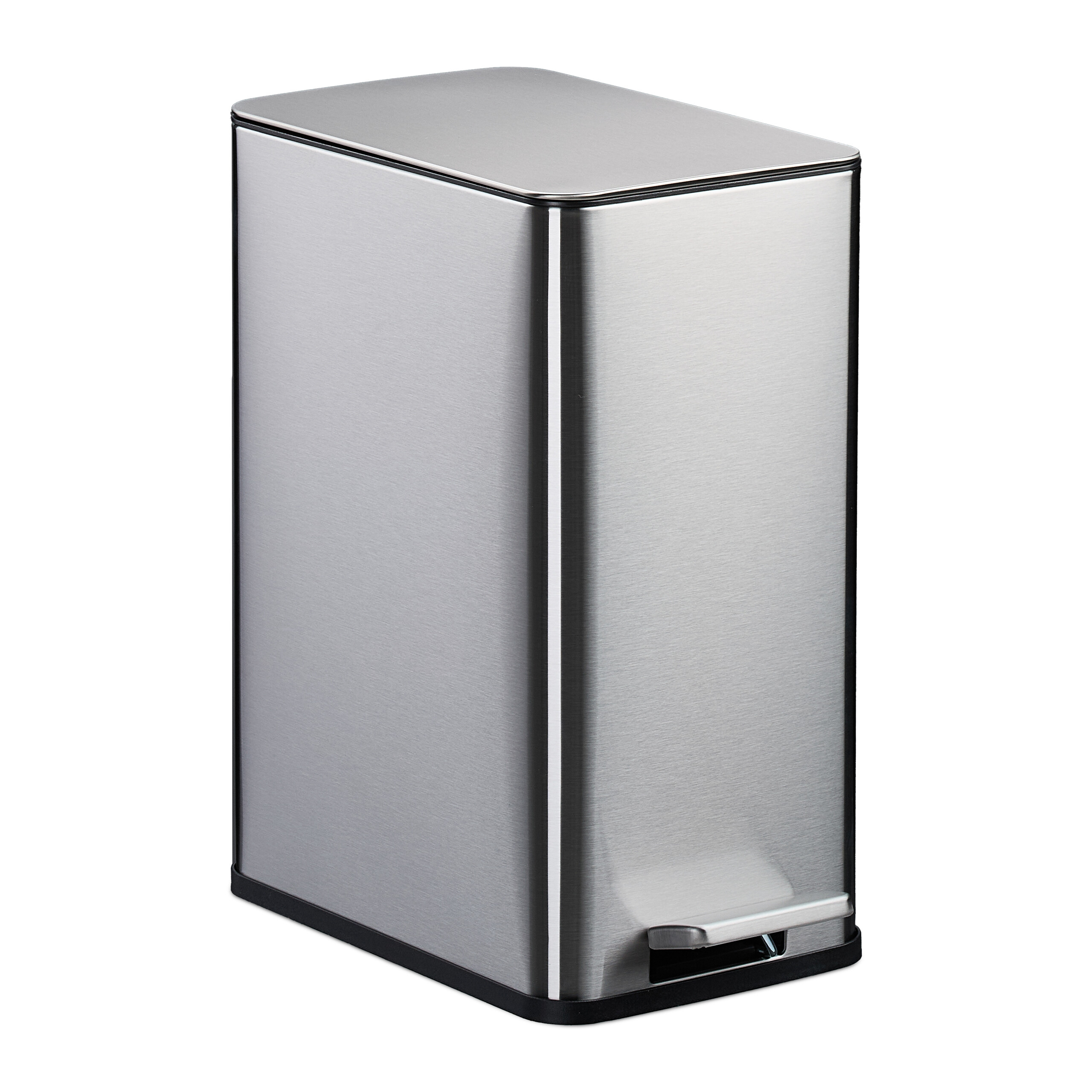 Cubo basura baño Papelera baño Papelera rectangular Bote basura con pedal 10 L - Imagen 18 de 24