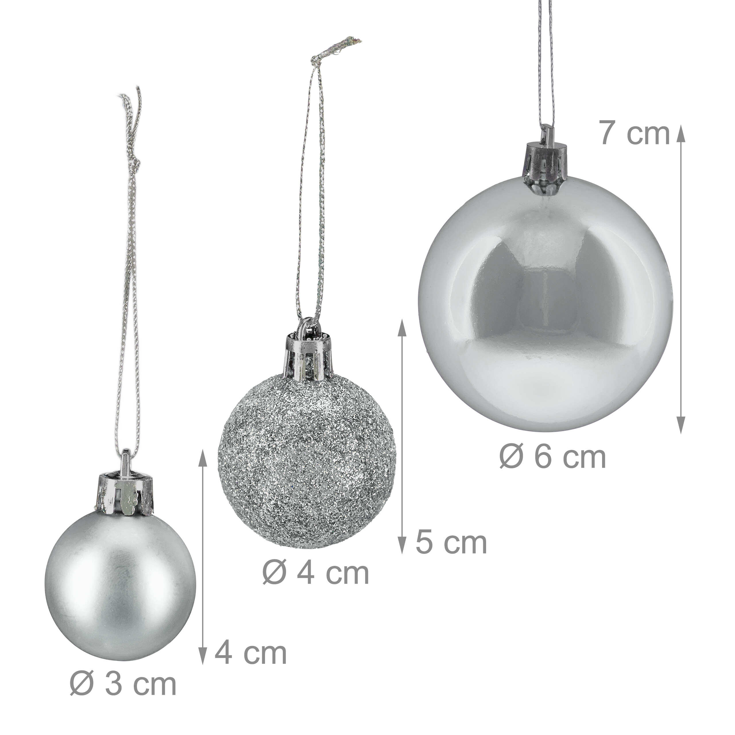 Boules Dorées Sapin Relaxdays Boule De Noël, Lot Pratique De 100, Pour Décorer Boules De Noël Lot - 11