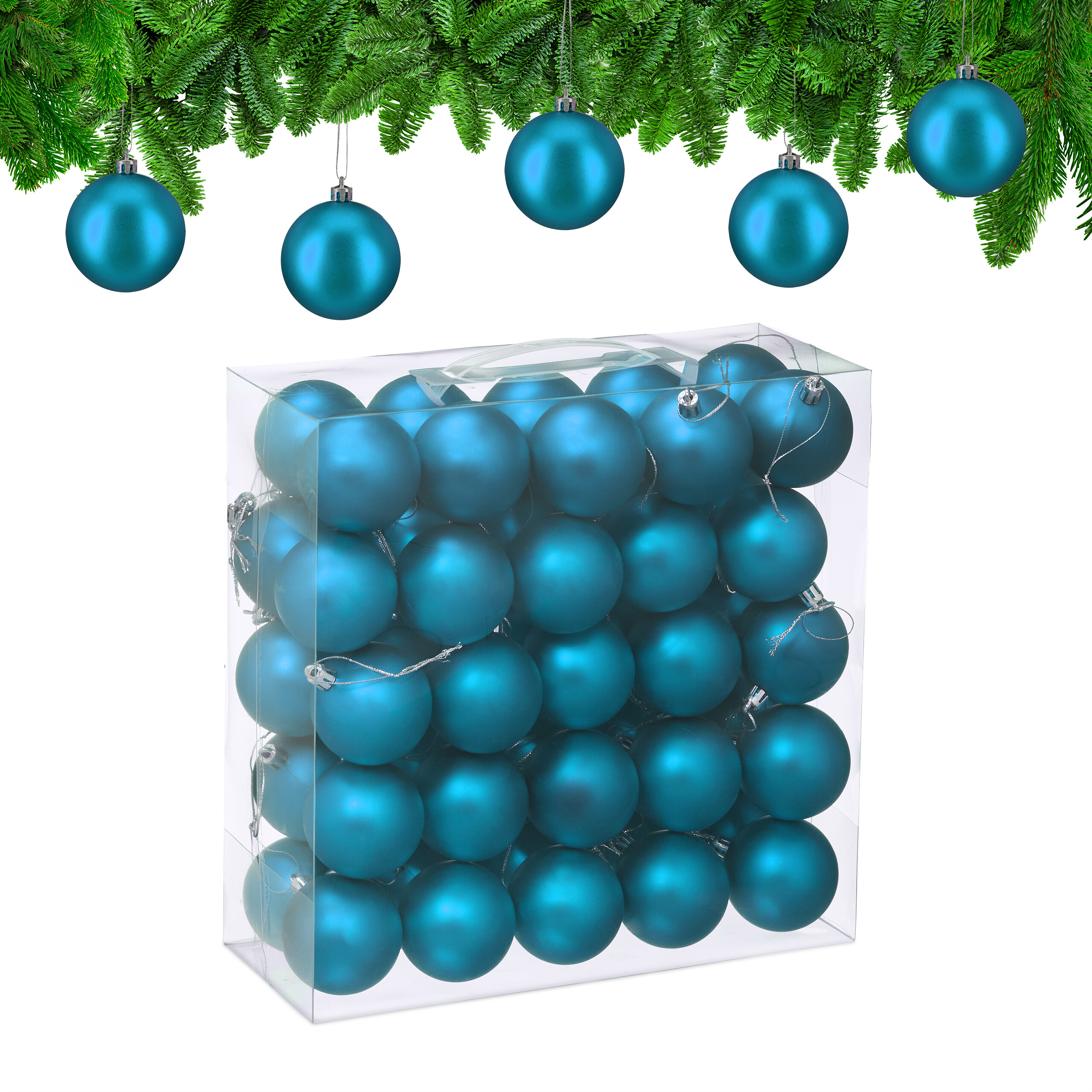 Weihnachtskugeln Weihnachtsbaumkugeln Christbaumkugeln Baumkugeln 50er Set
