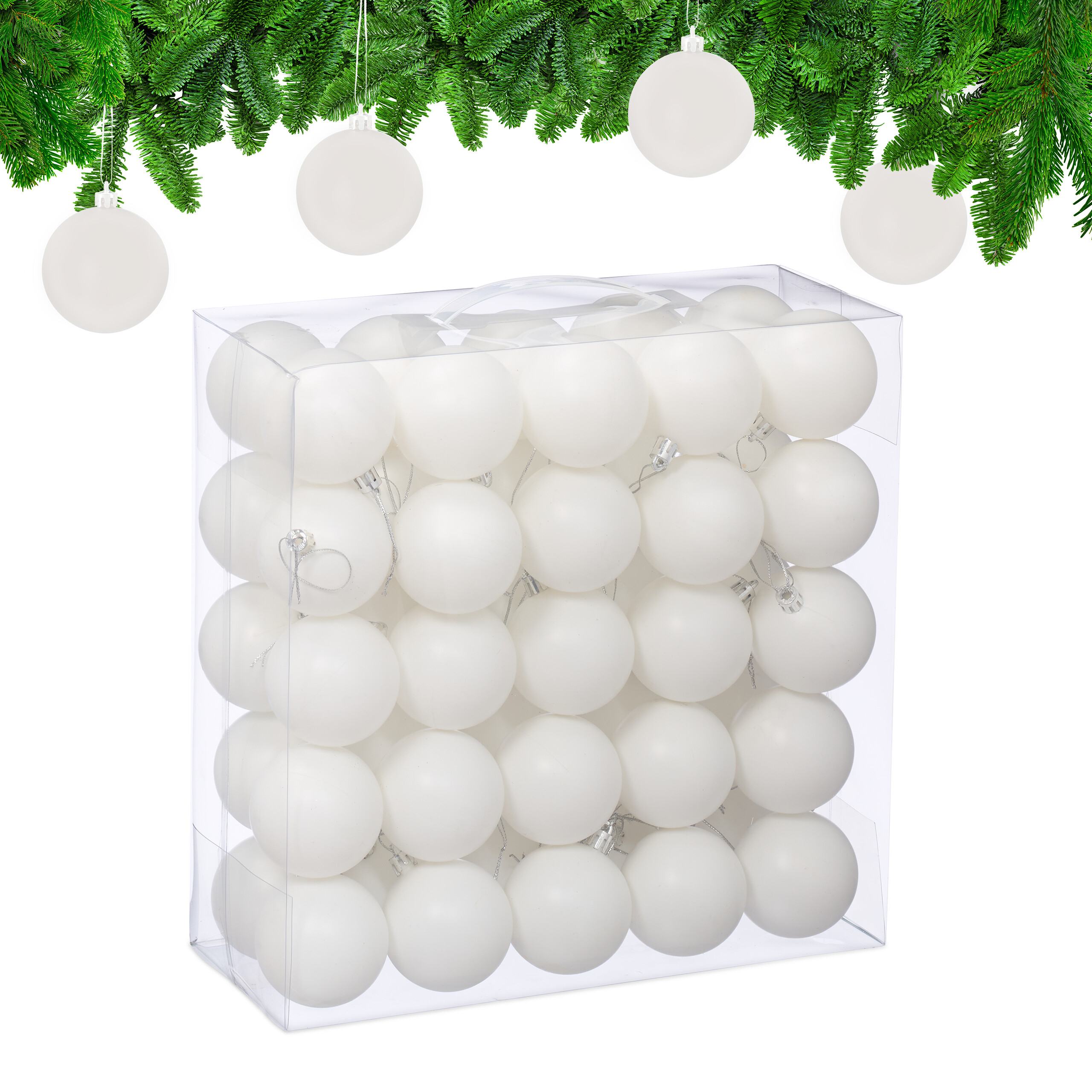 Weihnachtskugeln Weihnachtsbaumkugeln Christbaumkugeln Baumkugeln 50er Set