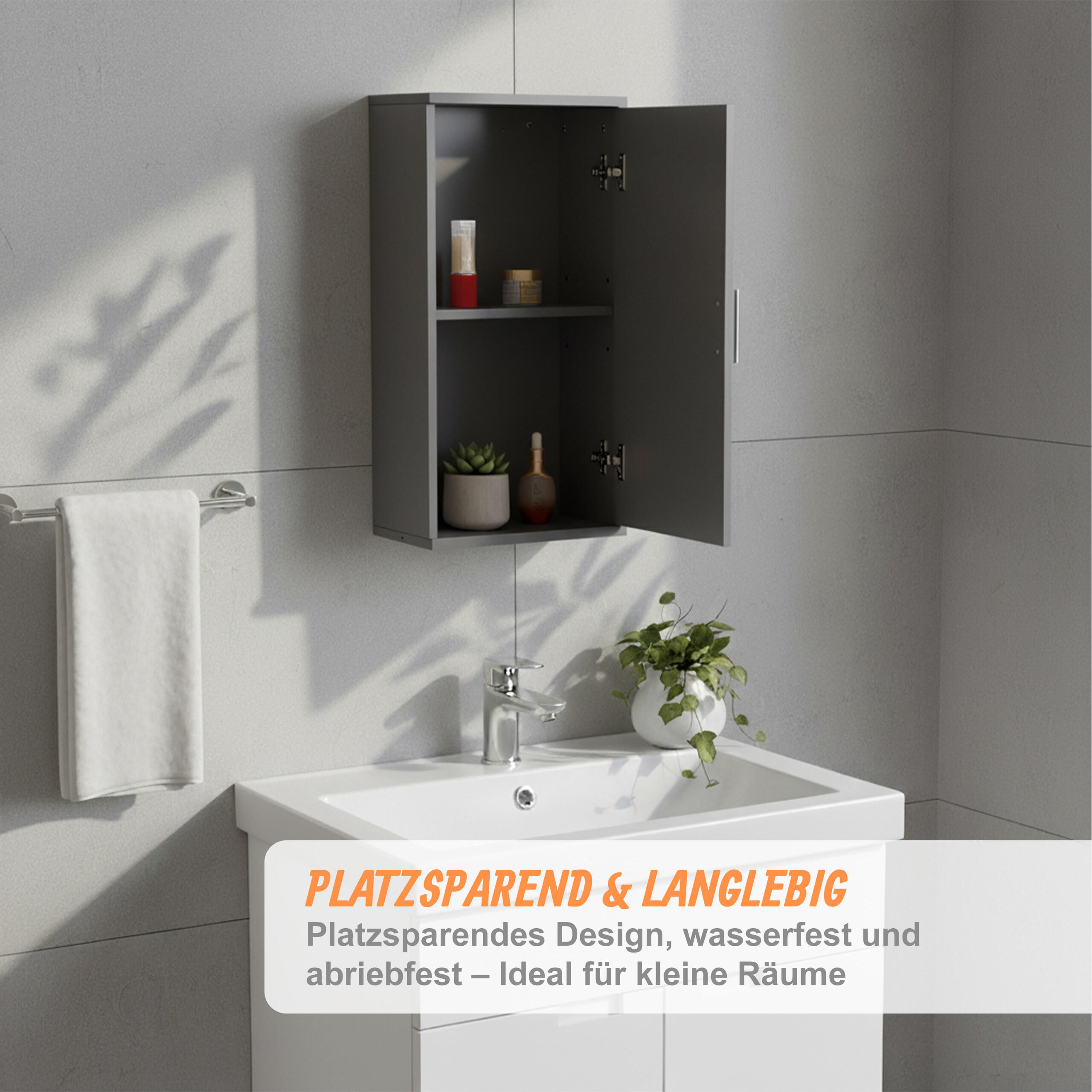 Hängeschrank Badezimmerschrank Badschrank Badhängeschrank Wandschrank hängend - Produktbild 2