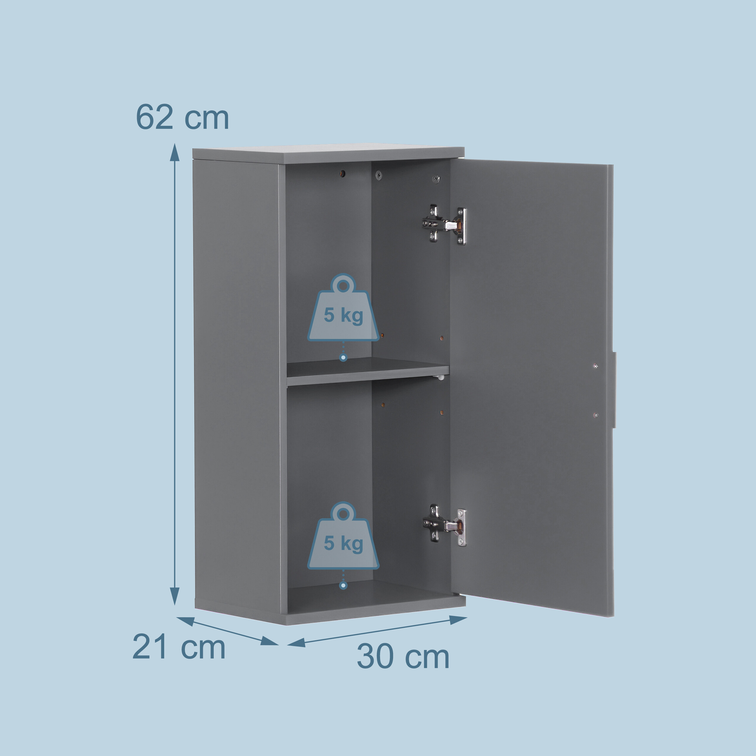 Hängeschrank Badezimmerschrank Badschrank Badhängeschrank Wandschrank hängend - Produktbild 3