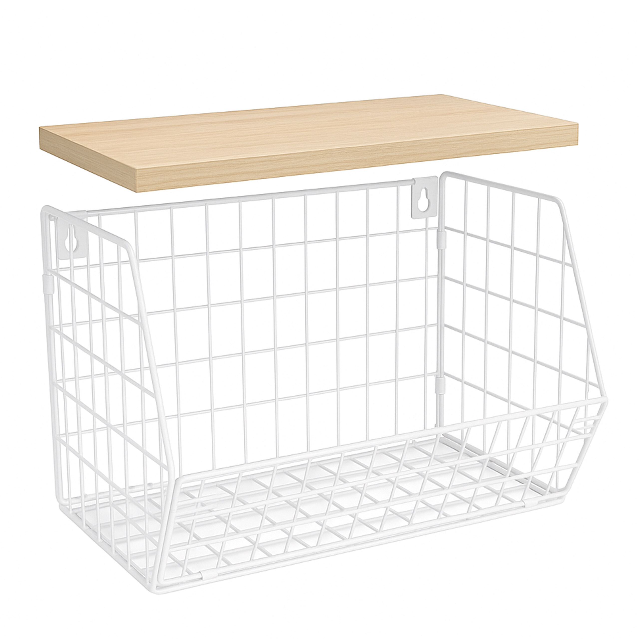 Obstkorb Wandregal Hängeregal Gemüsekorb Metallkorb Korbregal Gitter Wandmontage - Bild 26 von 30