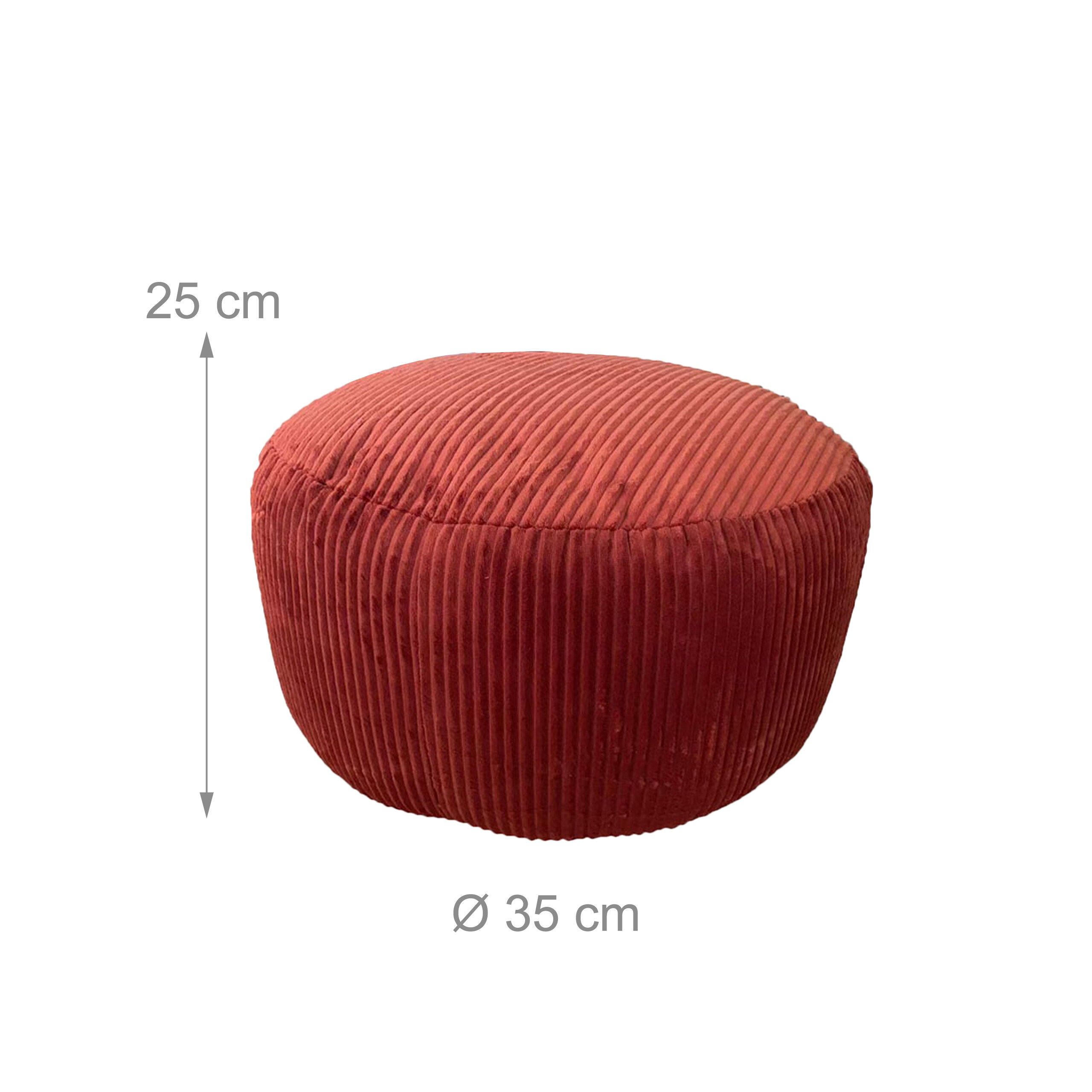 Pouf Hocker Sitzpouf Bodensitzkissen Fußschemel Sofahocker Sitzgelegenheit Cord - Bild 25 von 26