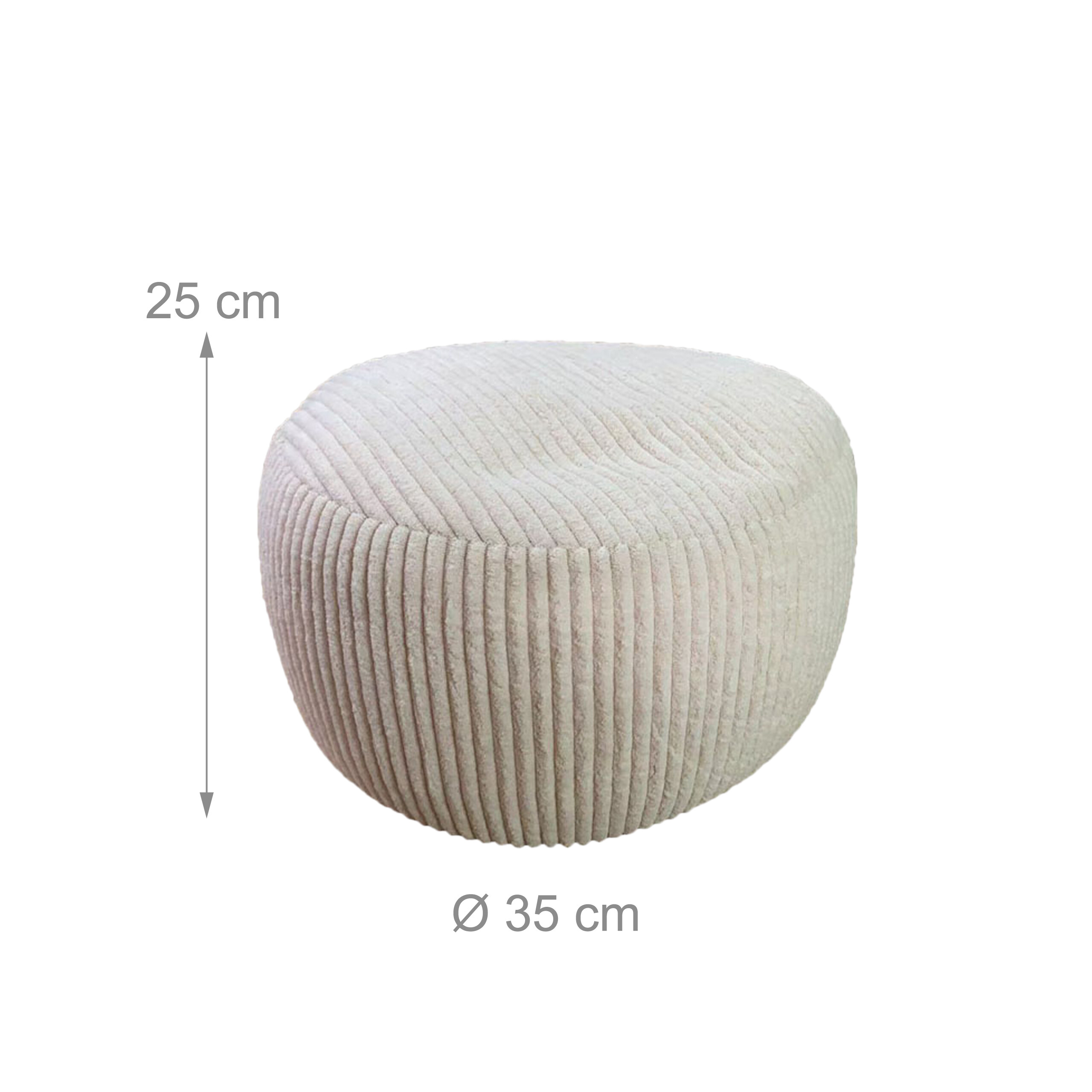 Pouf Hocker Sitzpouf Bodensitzkissen Fußschemel Sofahocker Sitzgelegenheit Cord - Bild 10 von 26