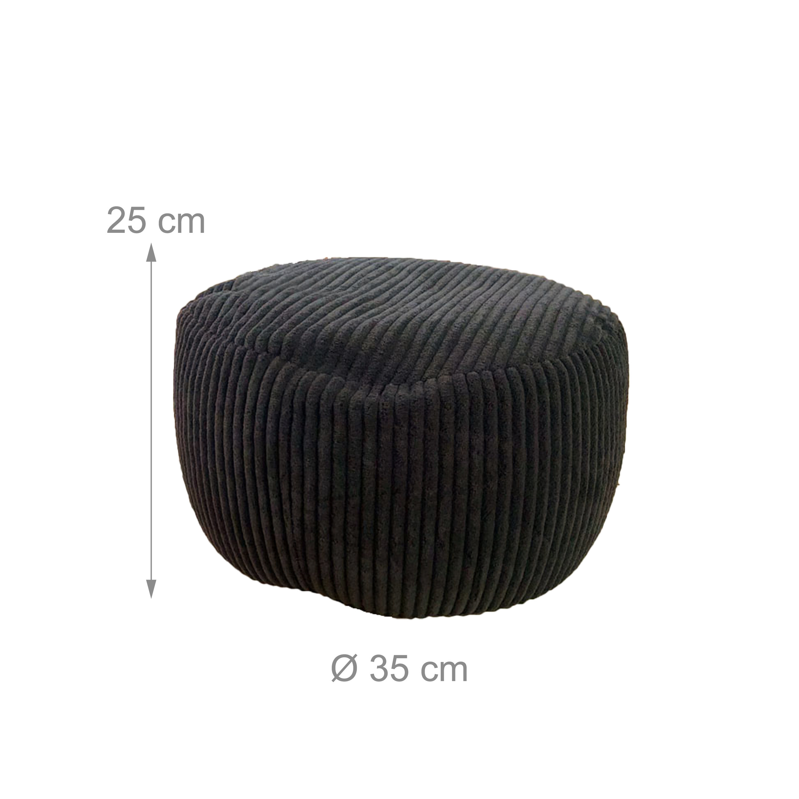 Pouf Hocker Sitzpouf Bodensitzkissen Fußschemel Sofahocker Sitzgelegenheit Cord - Bild 5 von 26