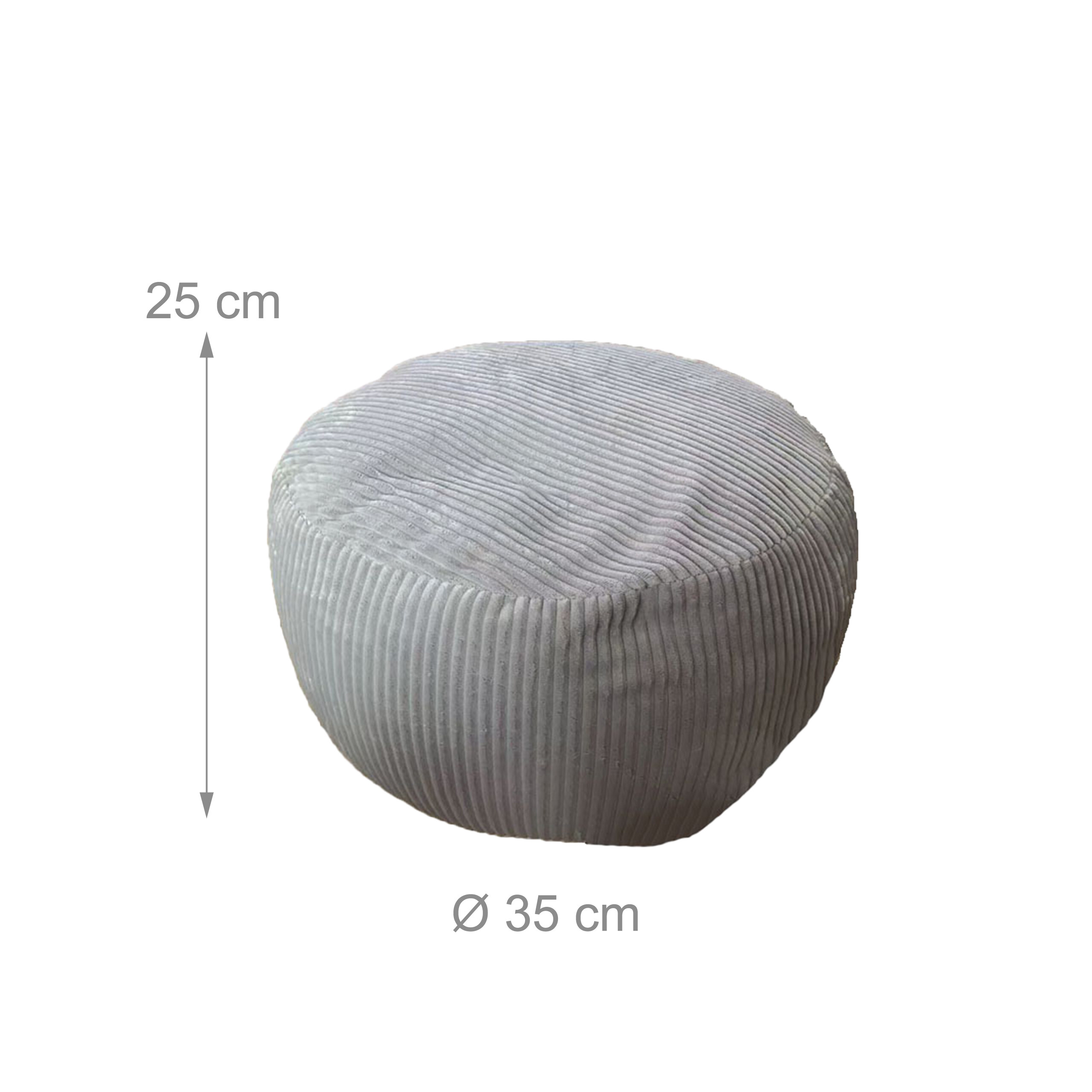 Pouf Hocker Sitzpouf Bodensitzkissen Fußschemel Sofahocker Sitzgelegenheit Cord - Bild 20 von 26