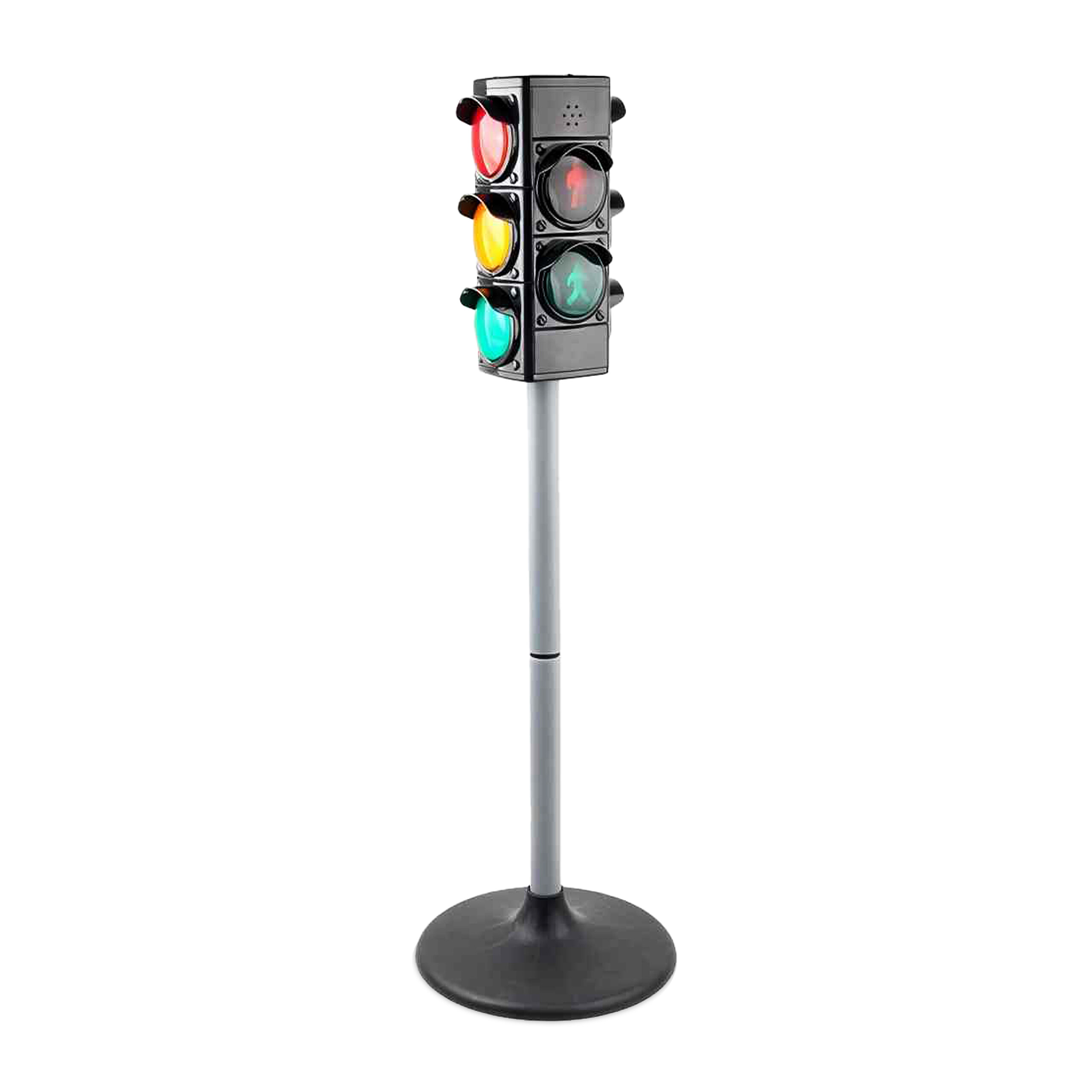 Gcroet Feux de Circulation pour Les Enfants, 3 pcs 4,7 Pouces Mini Panneaux de Route pour Jouets, Feux de Circulation des Jouets à LED avec Son Corn, Panneaux d'arrêt de Formation précoce