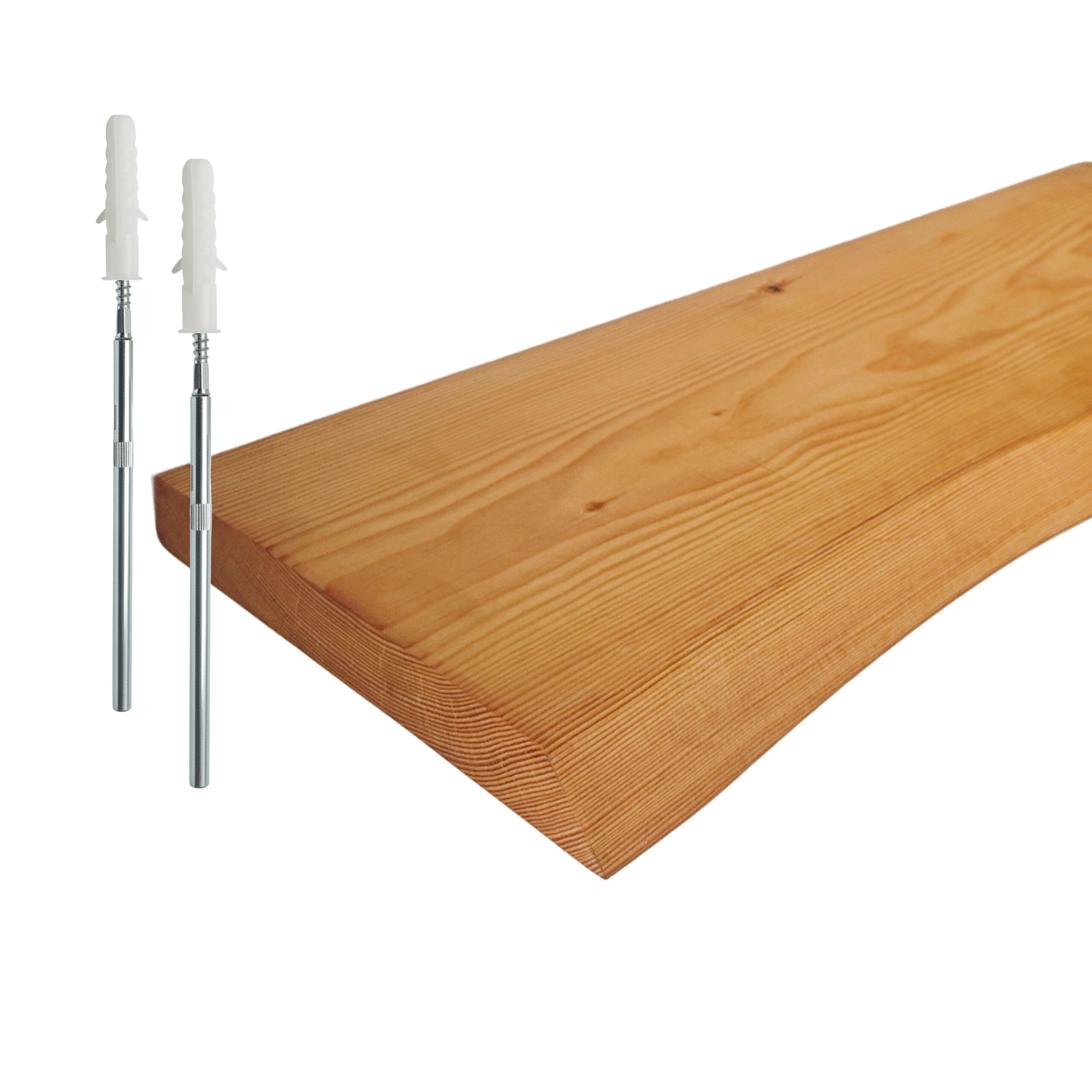 Étagère murale planche suspendue étagère flottante bois massif bord