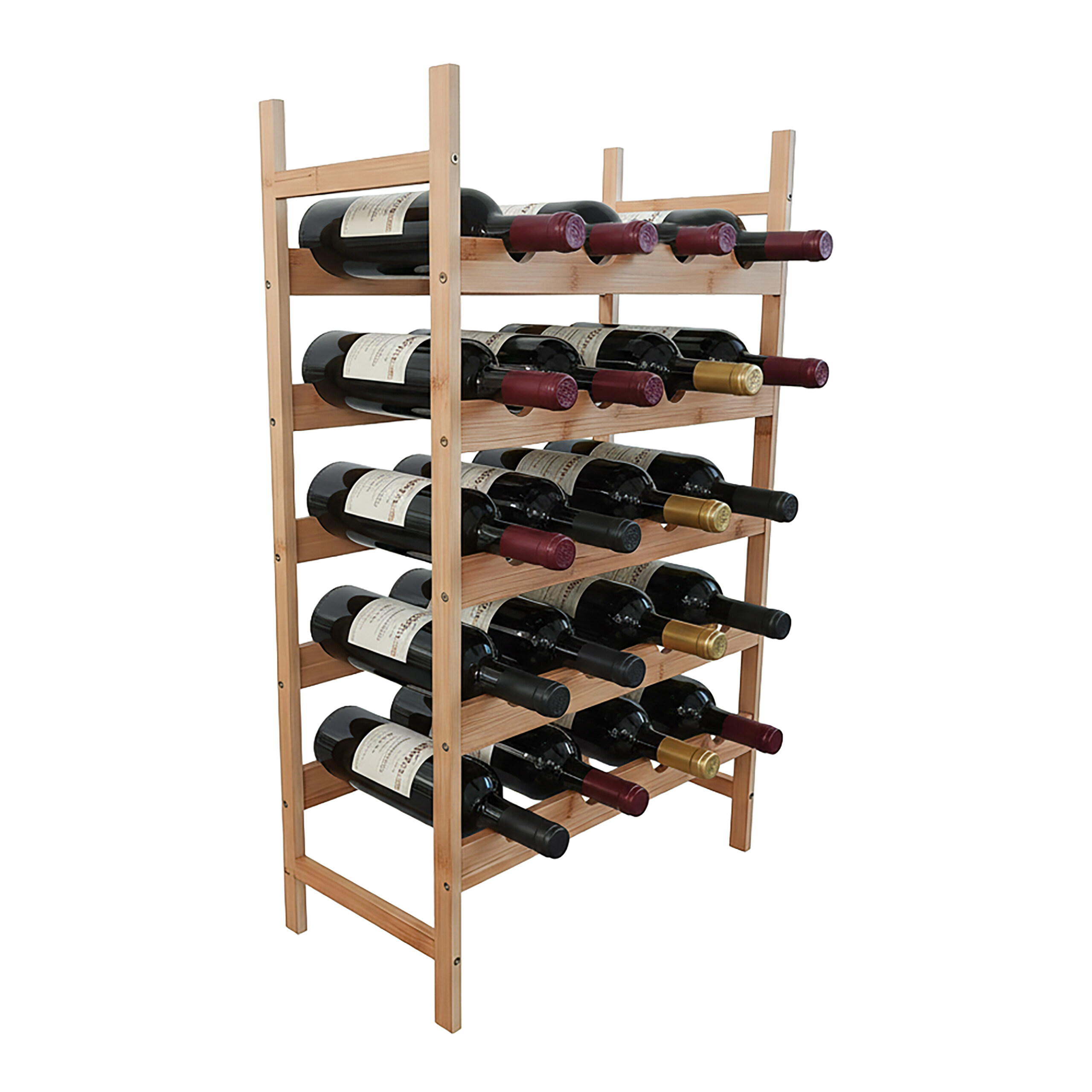 Weinregal Flaschenregal Weinflaschenhalter Weinhalter Flaschenständer Bambus